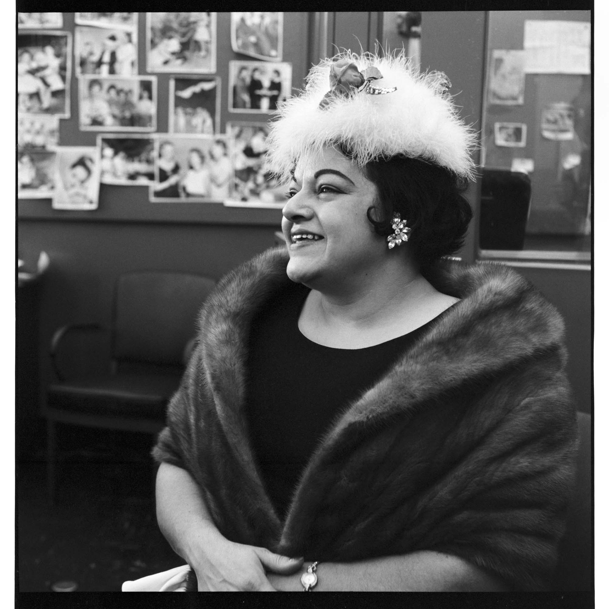 Image of Entertainer Gracie Hansen, the woman behind the Paradise International nightclub at the Seattle World's Fair, 1962