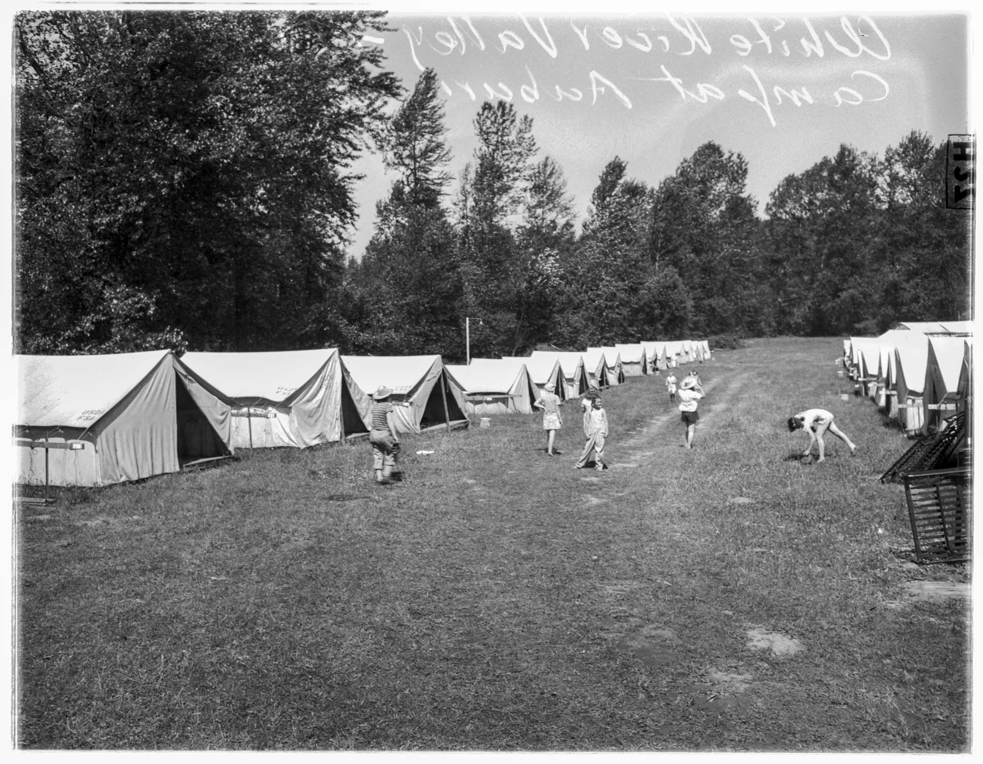 Image of Youth farm workers' camp near Auburn, June 28, 1943