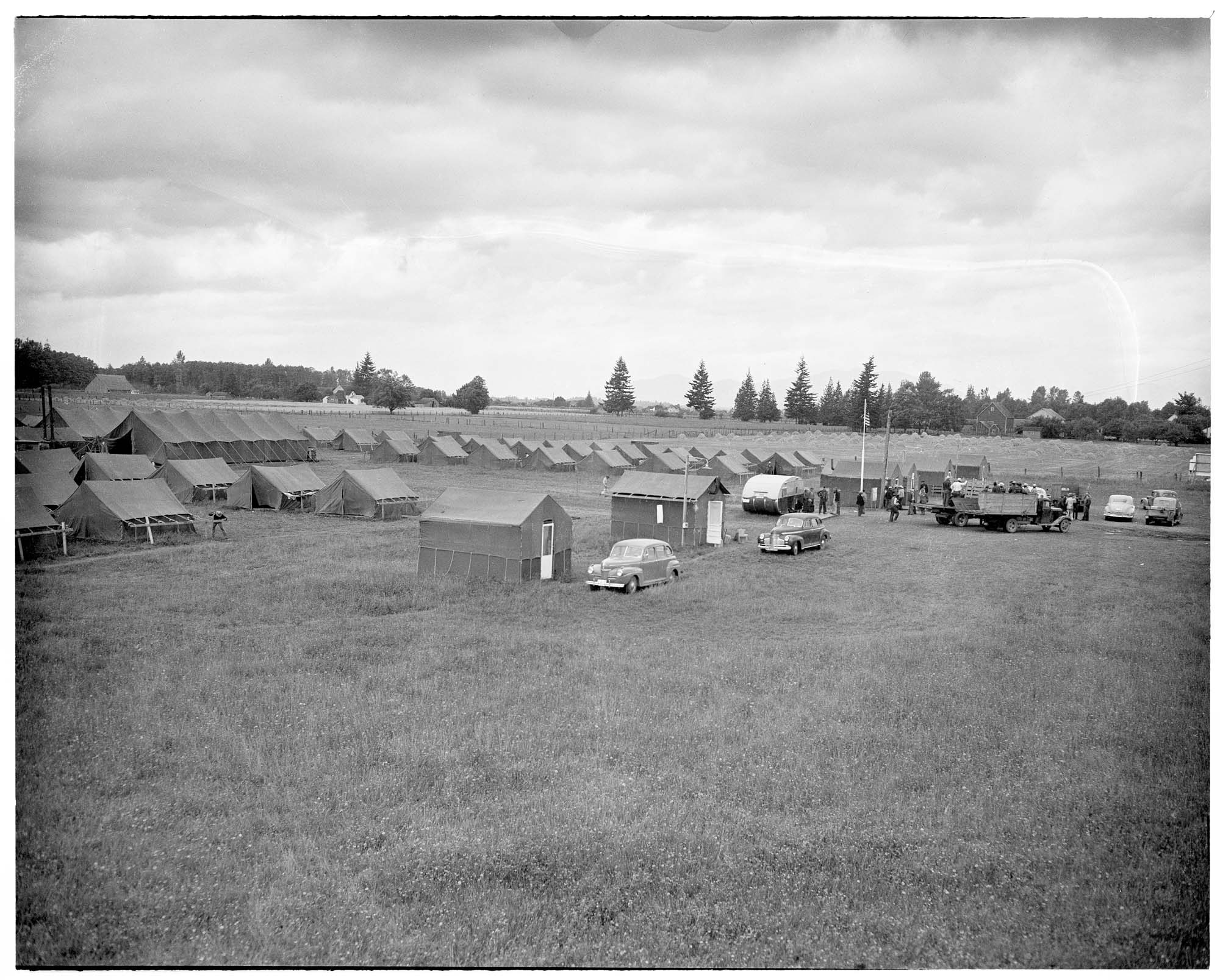 Image of Migrant workers camp, Skagit Valley, 1943