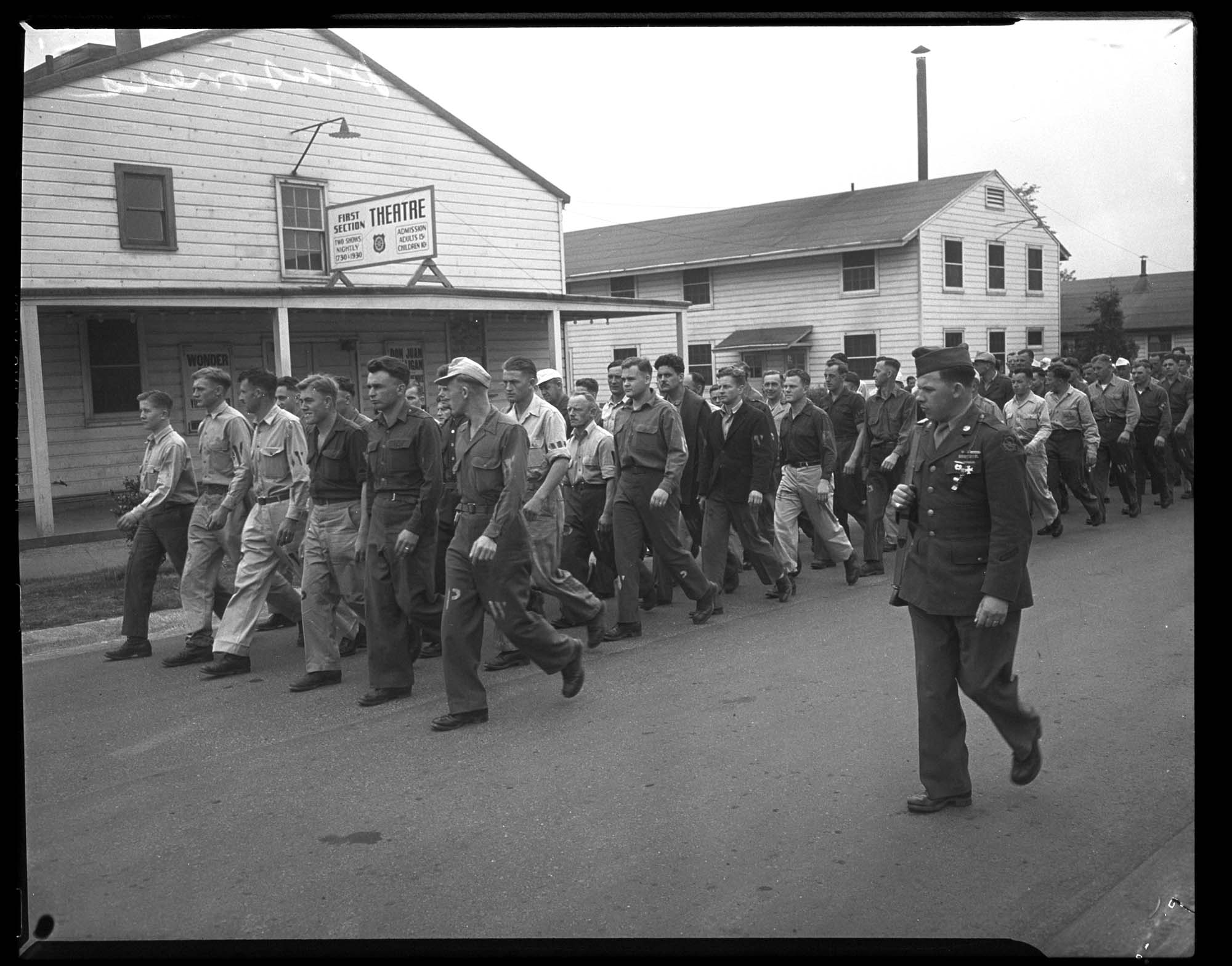 Image of German prisoners at Fort Lawton, Seattle, 1945