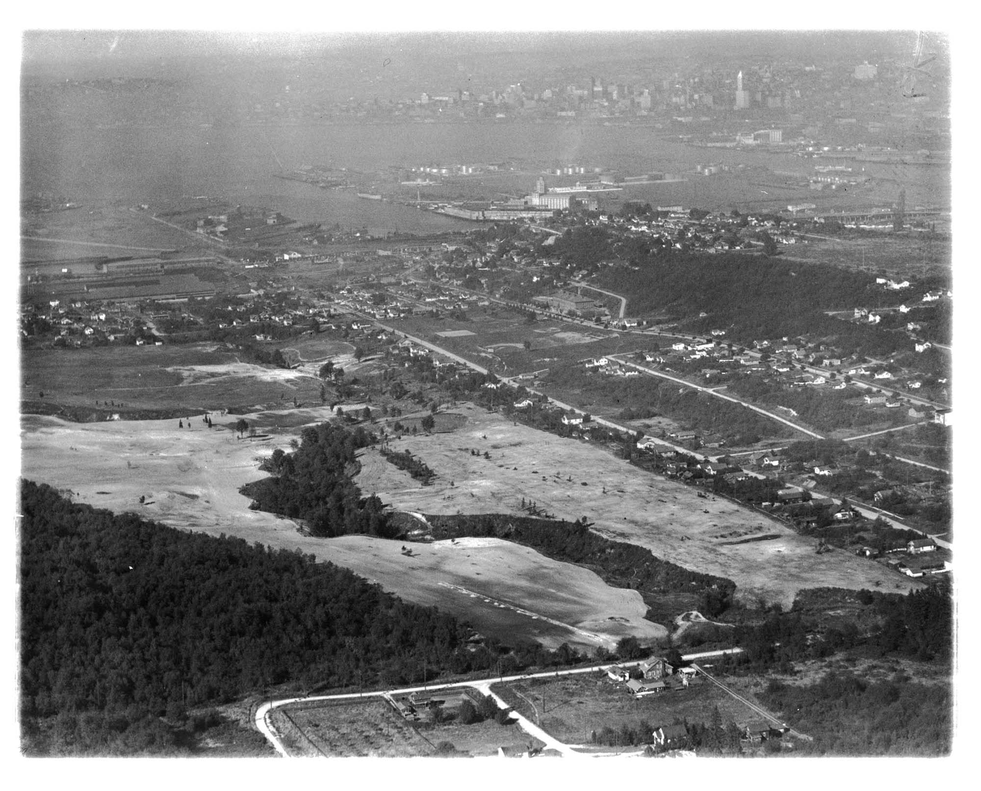 Image of Aerial view of the West Seattle Golf Course, looking northeast, 1937