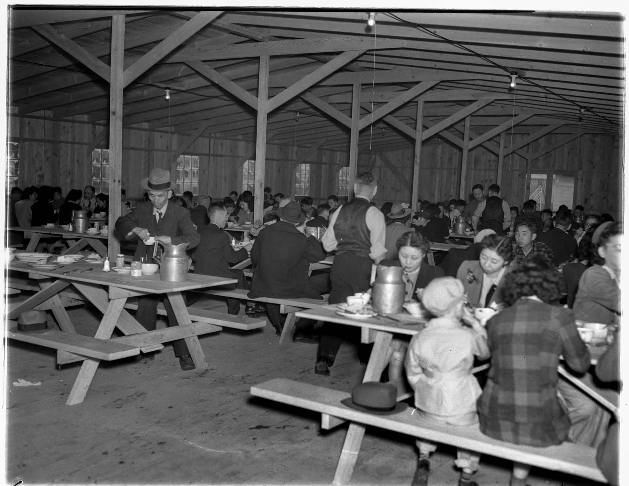 Image of Mess hall at the Puyallup Assembly Center, Puyallup, 1942