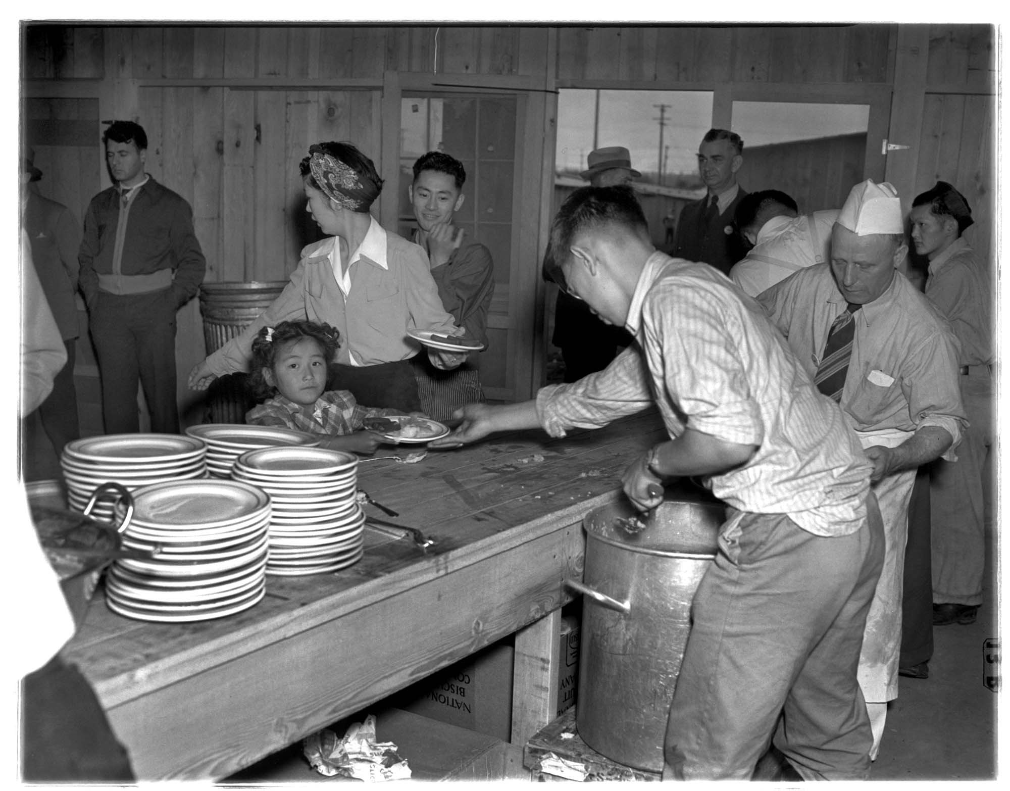 Image of Meal time at the Puyallup Assembly Center, Puyallup, 1942