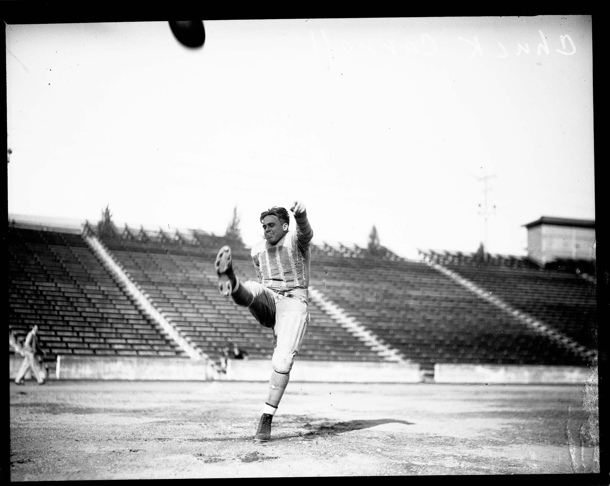 Image of University of Washington football player Chuck Carroll, Seattle, circa 1928