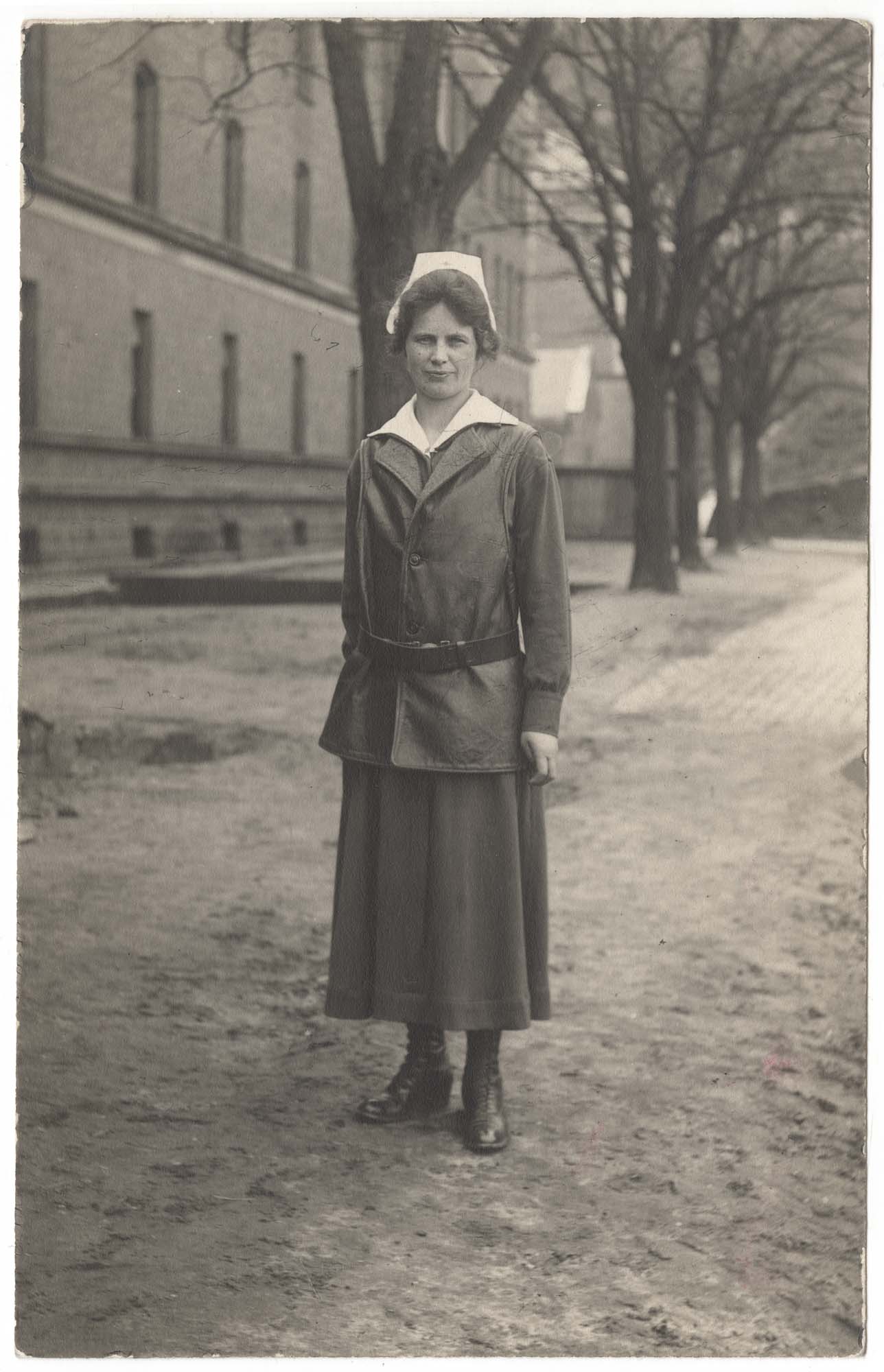 Image of Army nurse Abbie Ewart in uniform, Germany, 1919