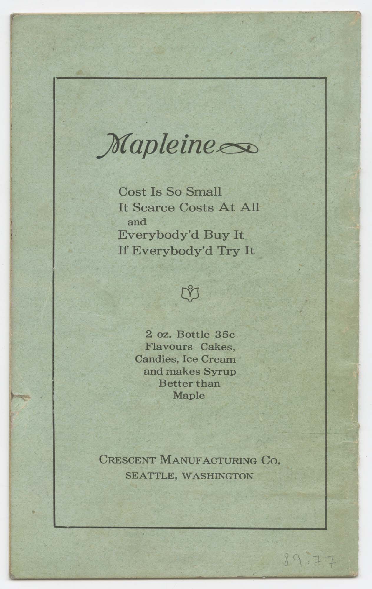 Image of Mapleine Dainties and How to Make Them, circa 1920