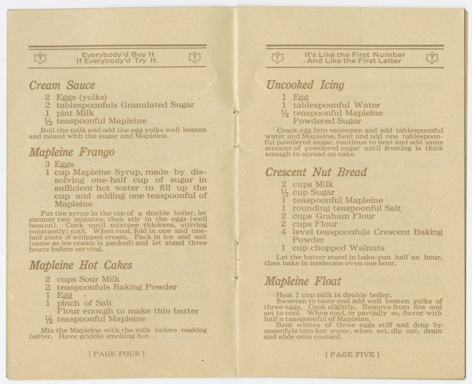 Image of Mapleine Dainties and How to Make Them, circa 1920