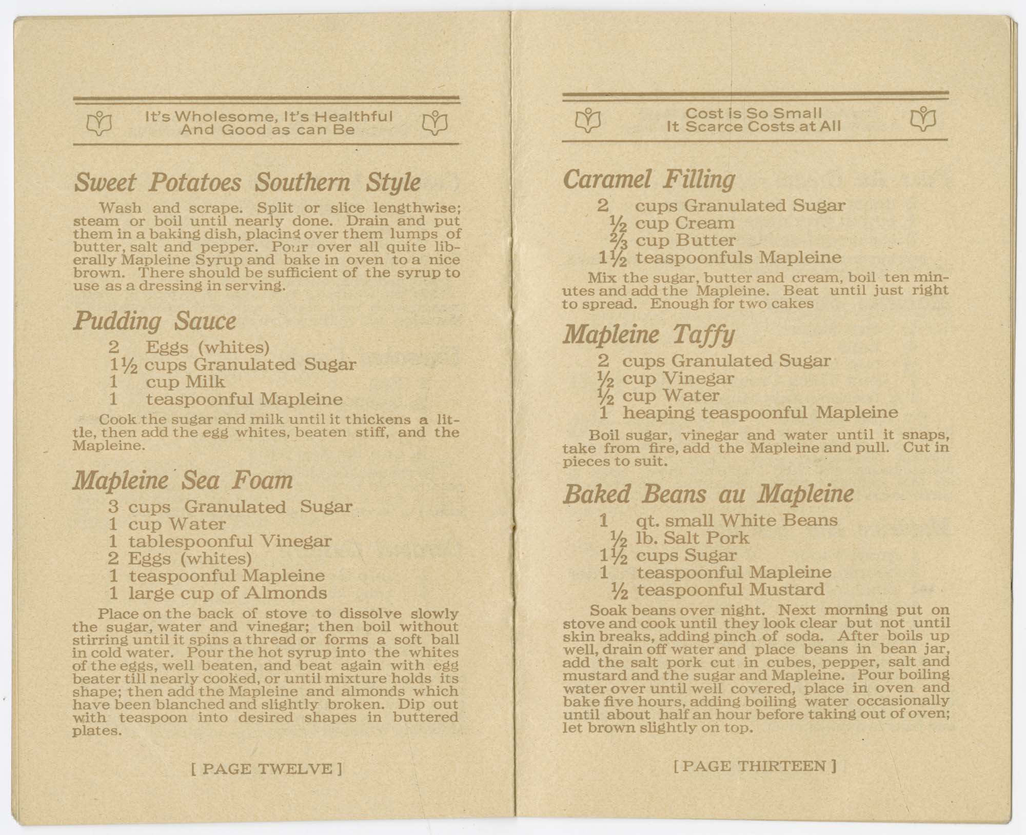 Image of Mapleine Dainties and How to Make Them, circa 1920