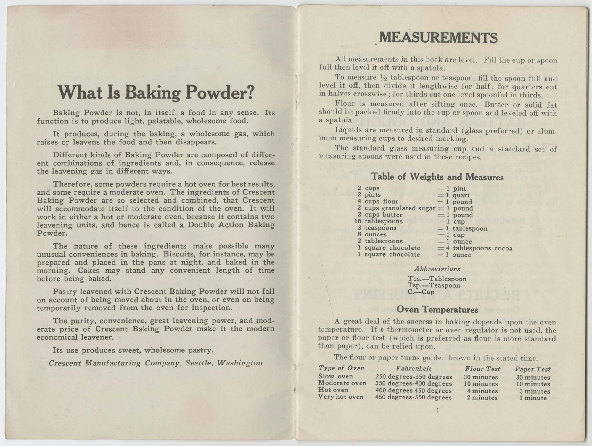 Image of Crescent Recipes for Every Day, circa 1919