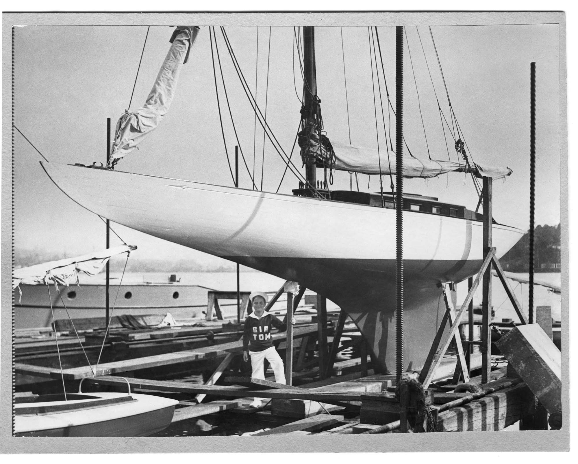 Image of Norm Blanchard and the Sir Tom, June 21, 1921