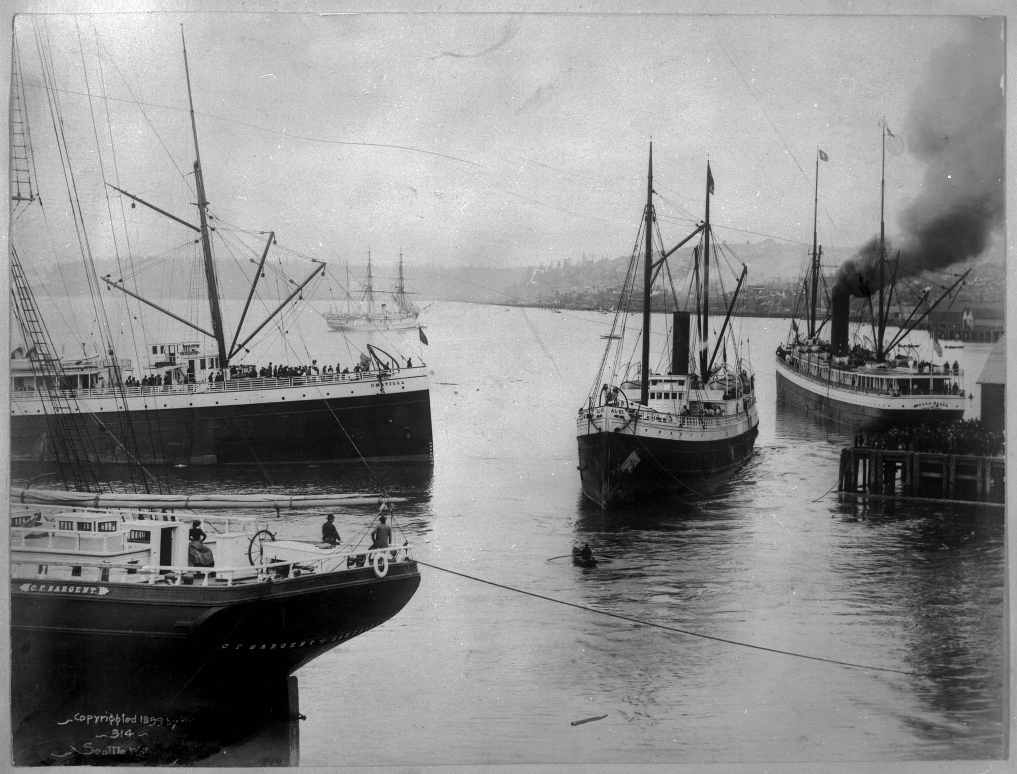 Image of Seattle waterfront, 1899