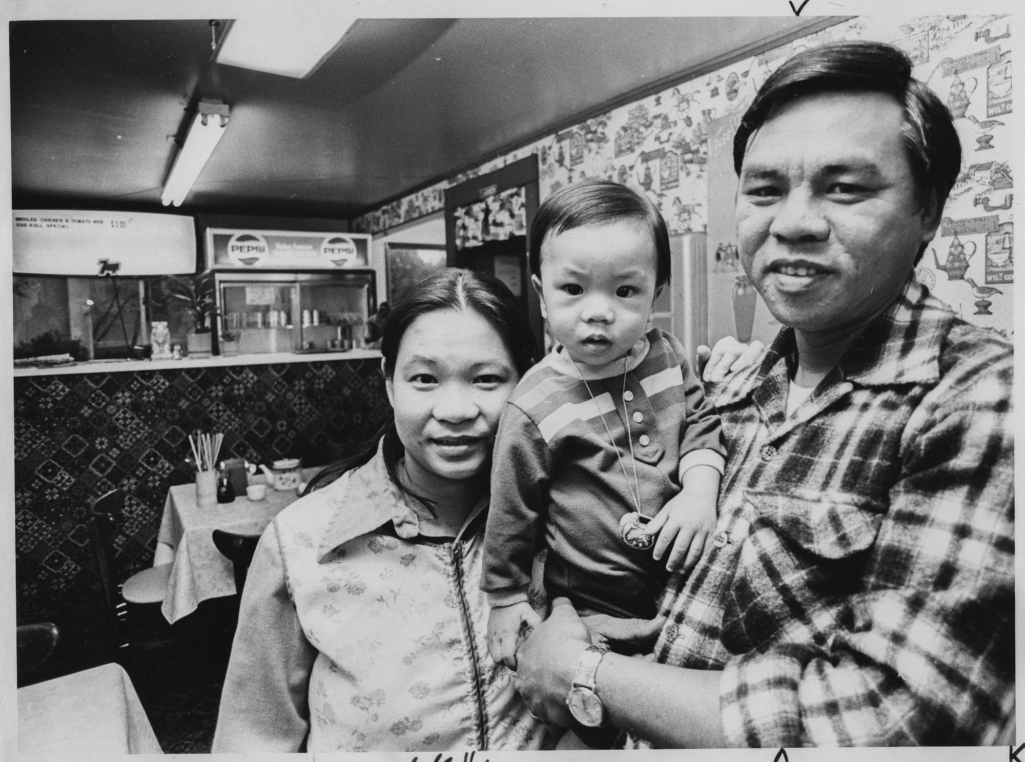 Image of Minh Chanh and Phuoc Huynh at Cafe Loc, Seattle, September 20, 1978