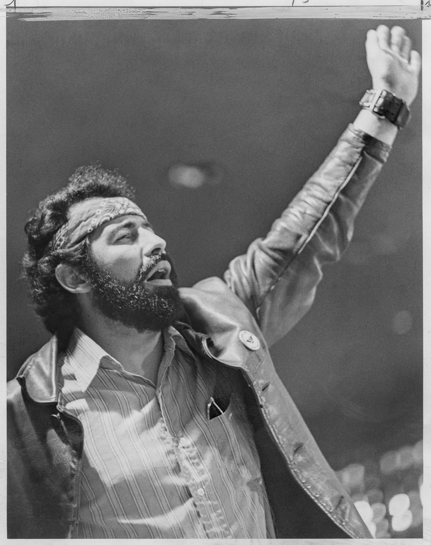 Image of Roberto Maestas at a City Council hearing, Seattle, November 10, 1972