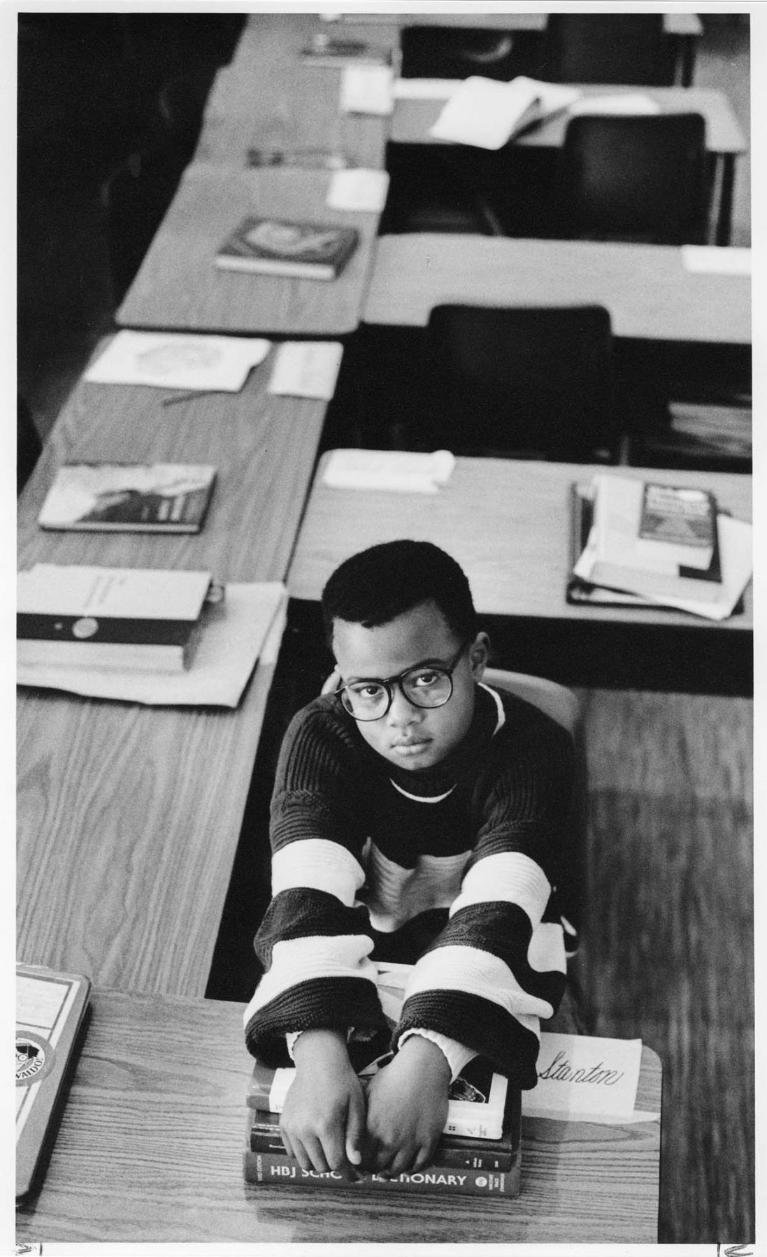 Image of Kennedy Franklin, a student at the African American Academy, Seattle, February 26, 1993