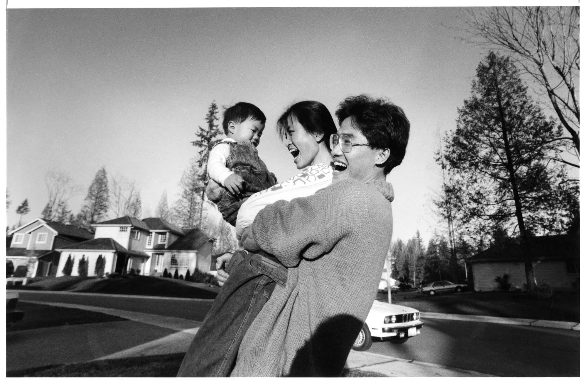 Image of Edward Wang and his family in Redmond, February 1989