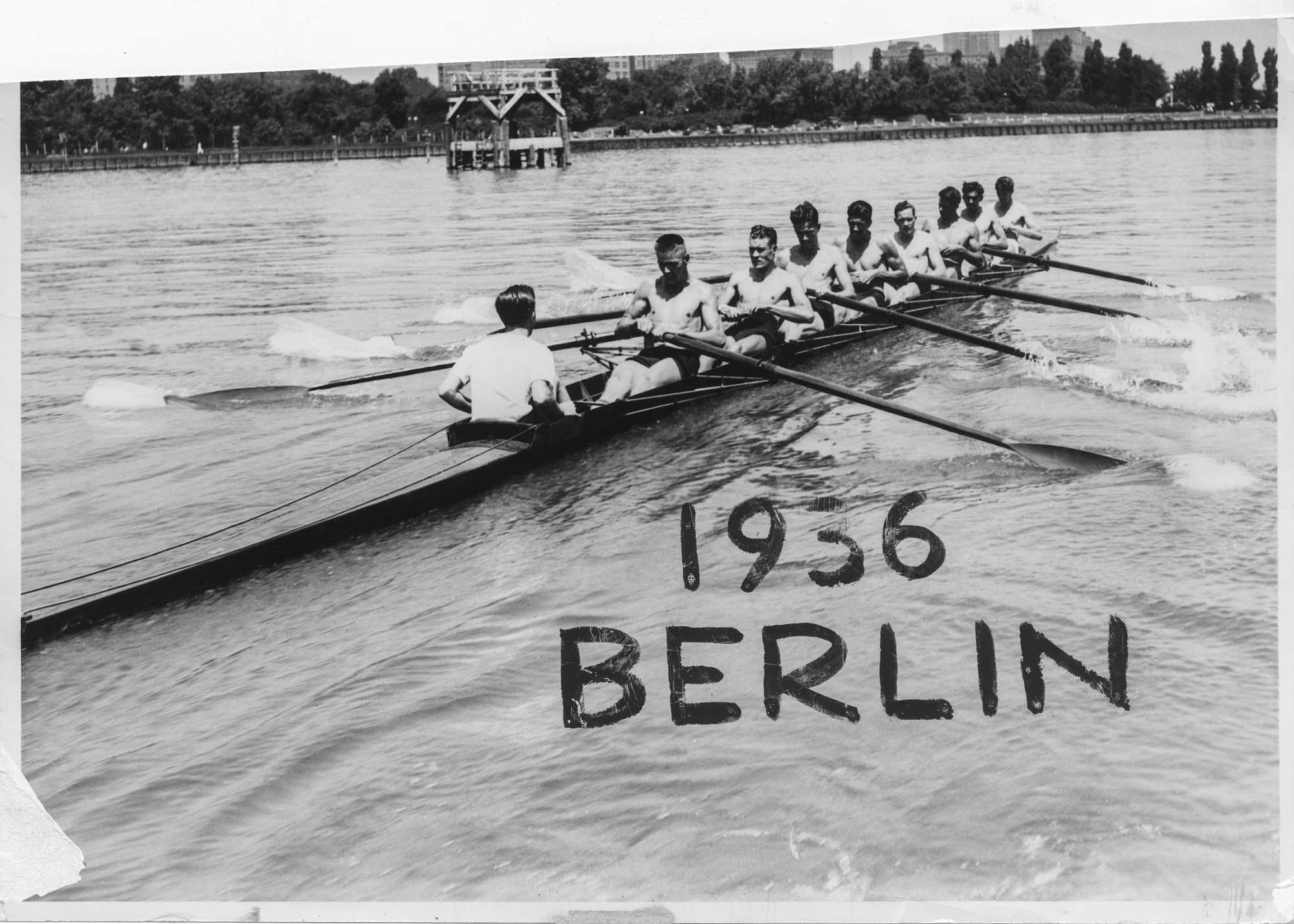 Image of University of Washington crew in at Olympic Games in Berlin, 1936