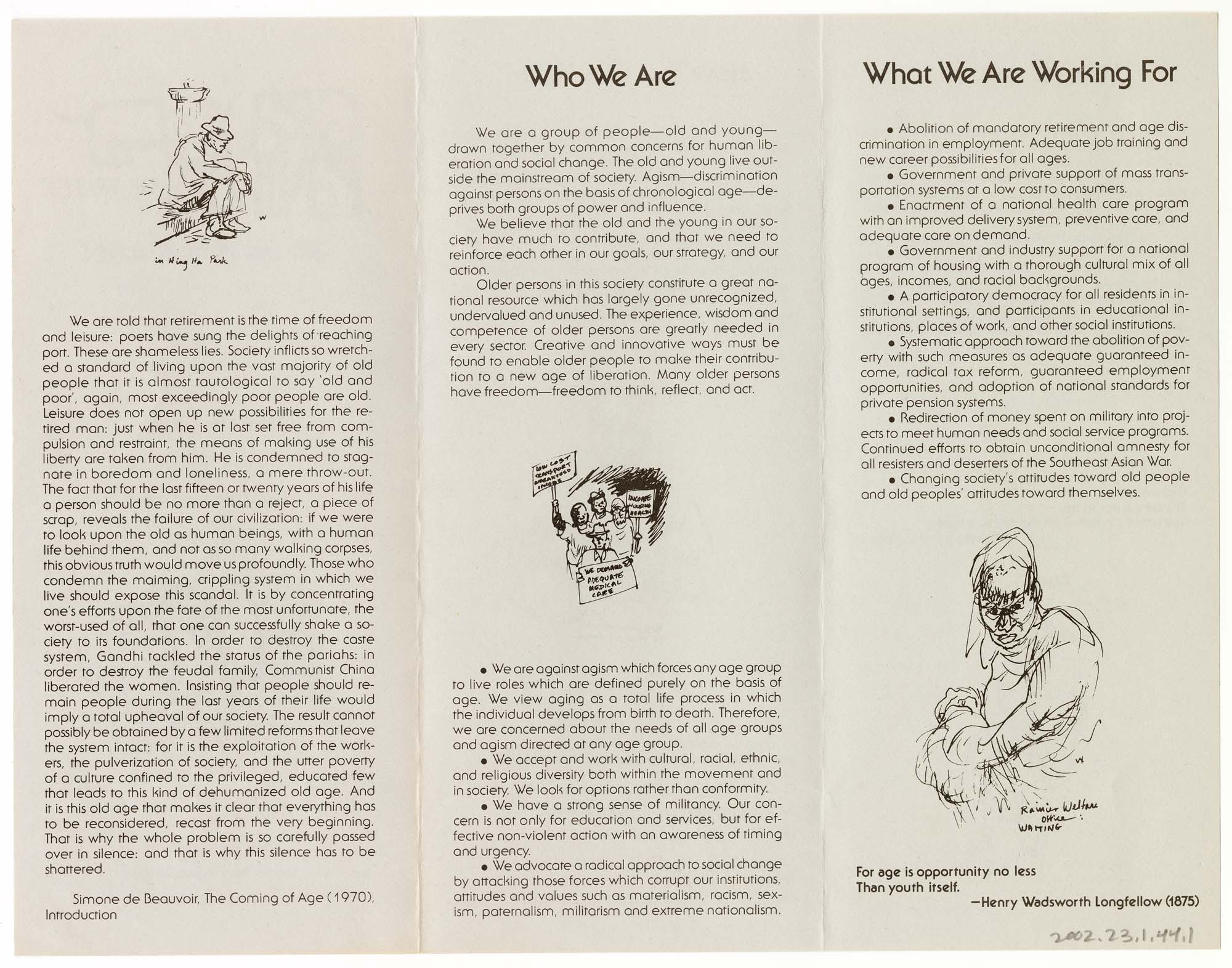 Image of Gray Panthers of Seattle pamphlet, 1977