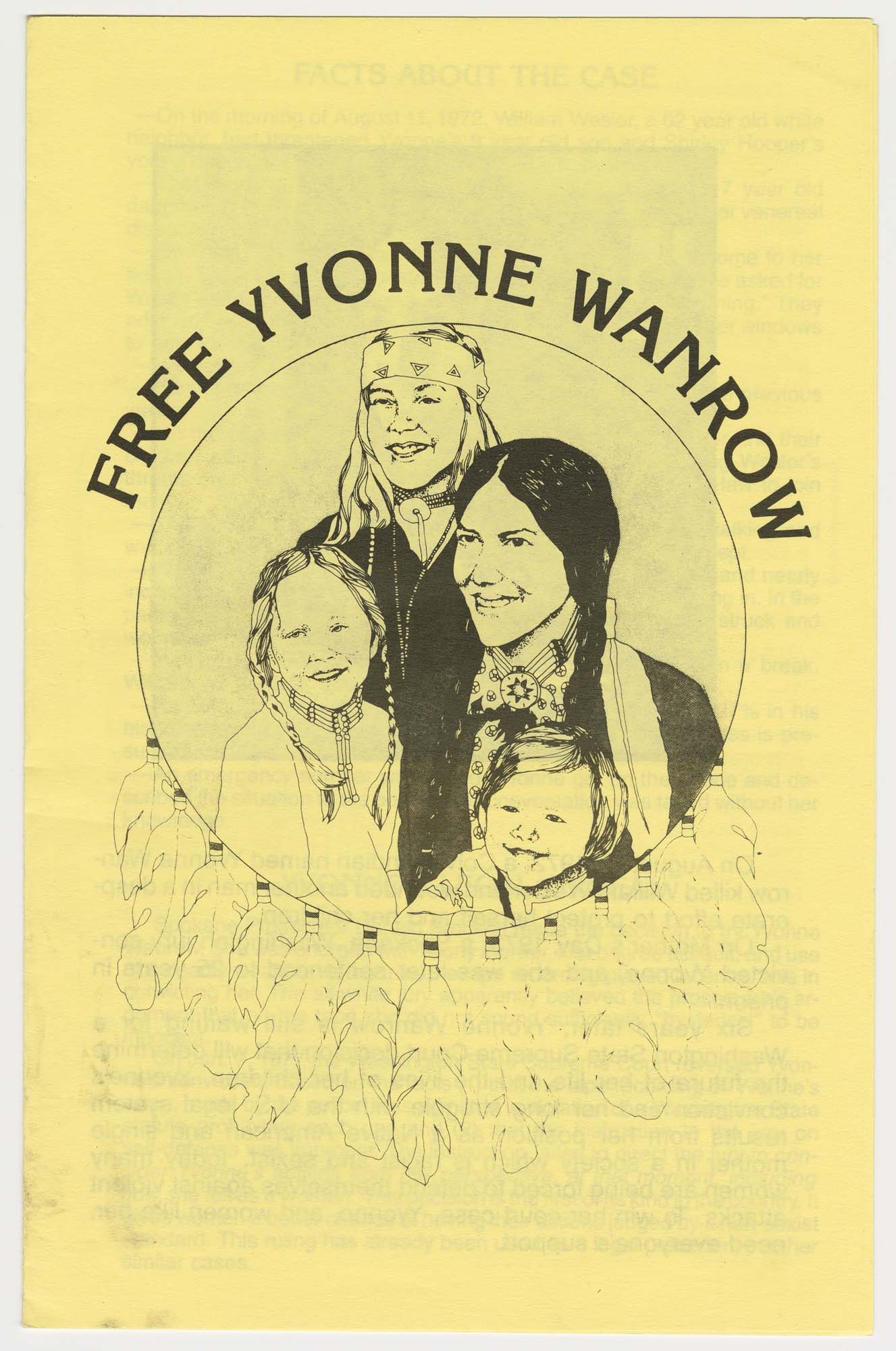 Image of Free Yvonne Wanrow mailer, 1978