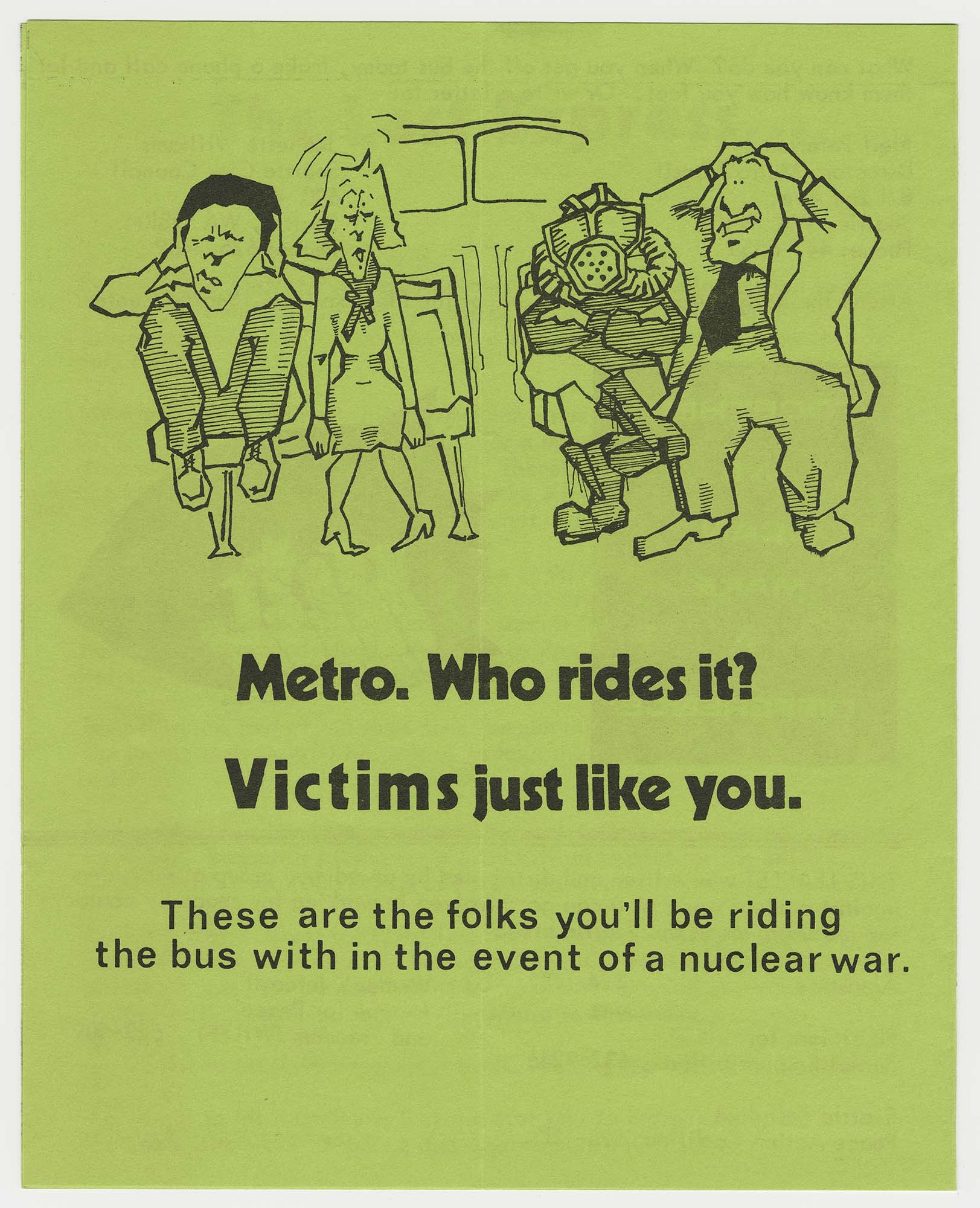 Image of Rider Alert, plan for nuclear war threat leaflet, April 1982