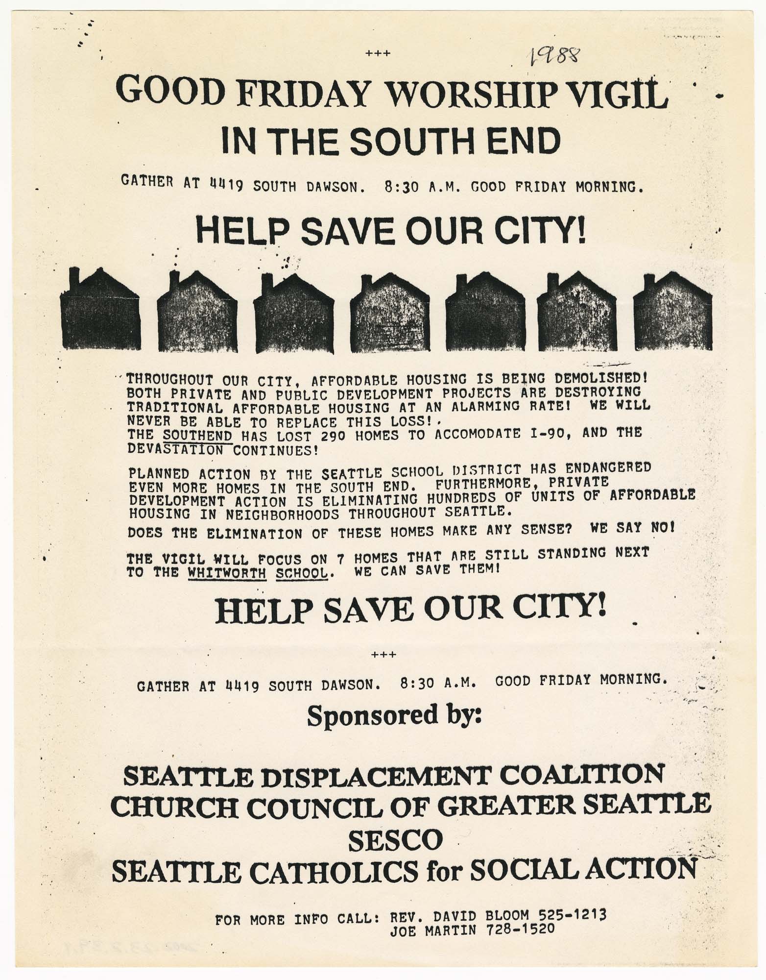 Image of Good Friday Worship Vigil in the South End, 1988