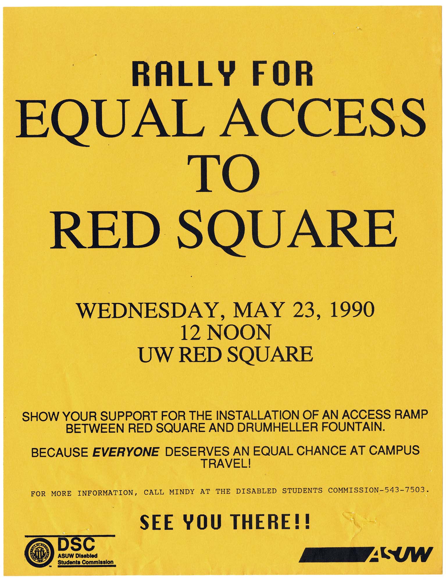 Image of Rally for Equal Access to Red Square flier, May 1990