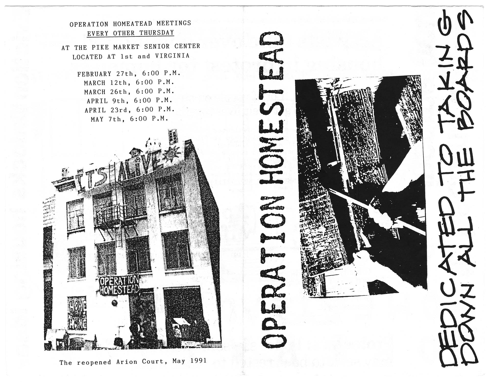 Image of Operation Homestead leaflet, 1991