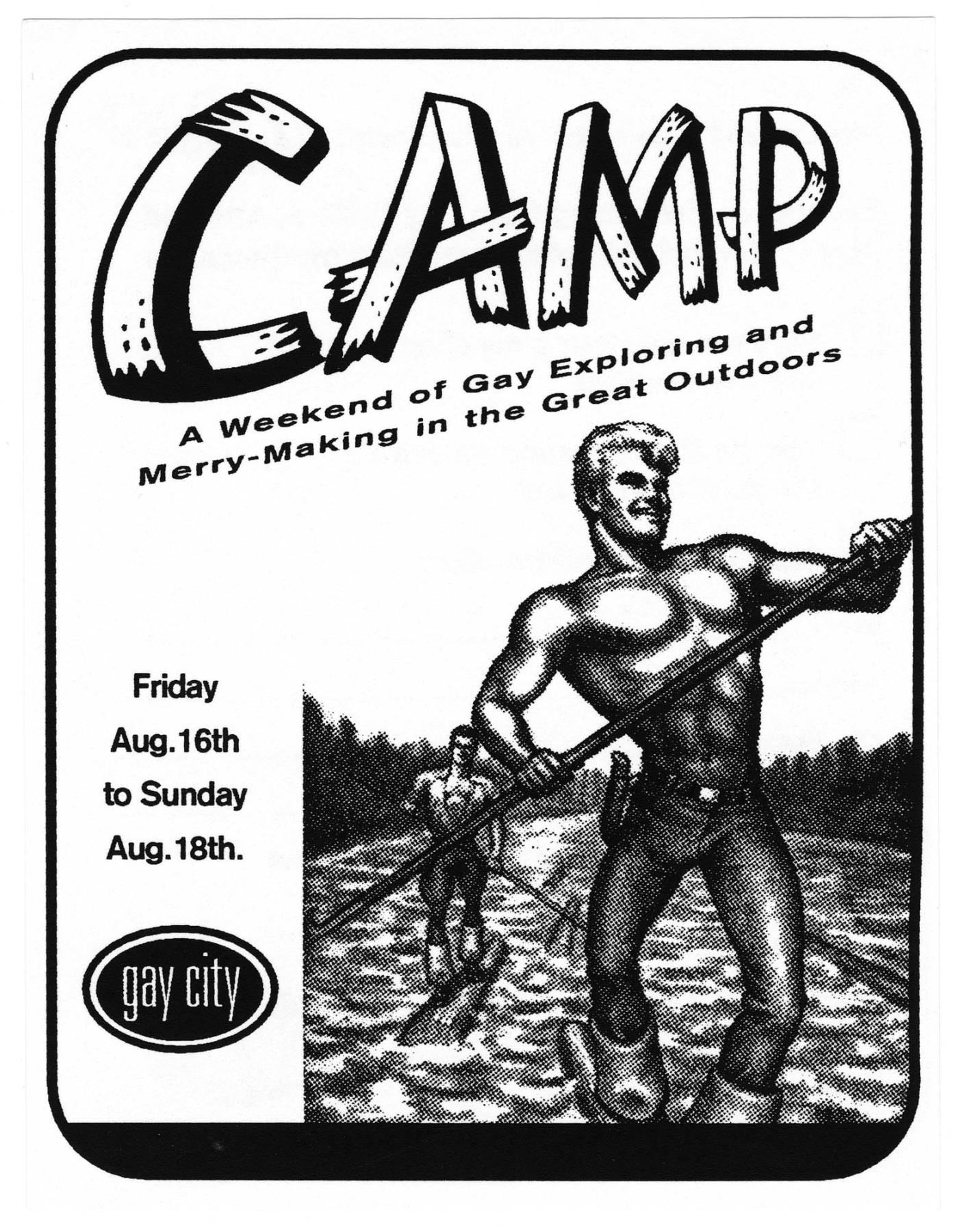 Image of CAMP registration card, from Gay City and Boyz in the Woods, 1996