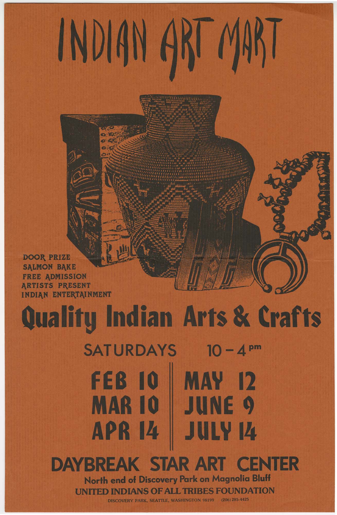 Image of Poster advertising Indian Art Mart at Daybreak Star Art Center, Seattle, 1979