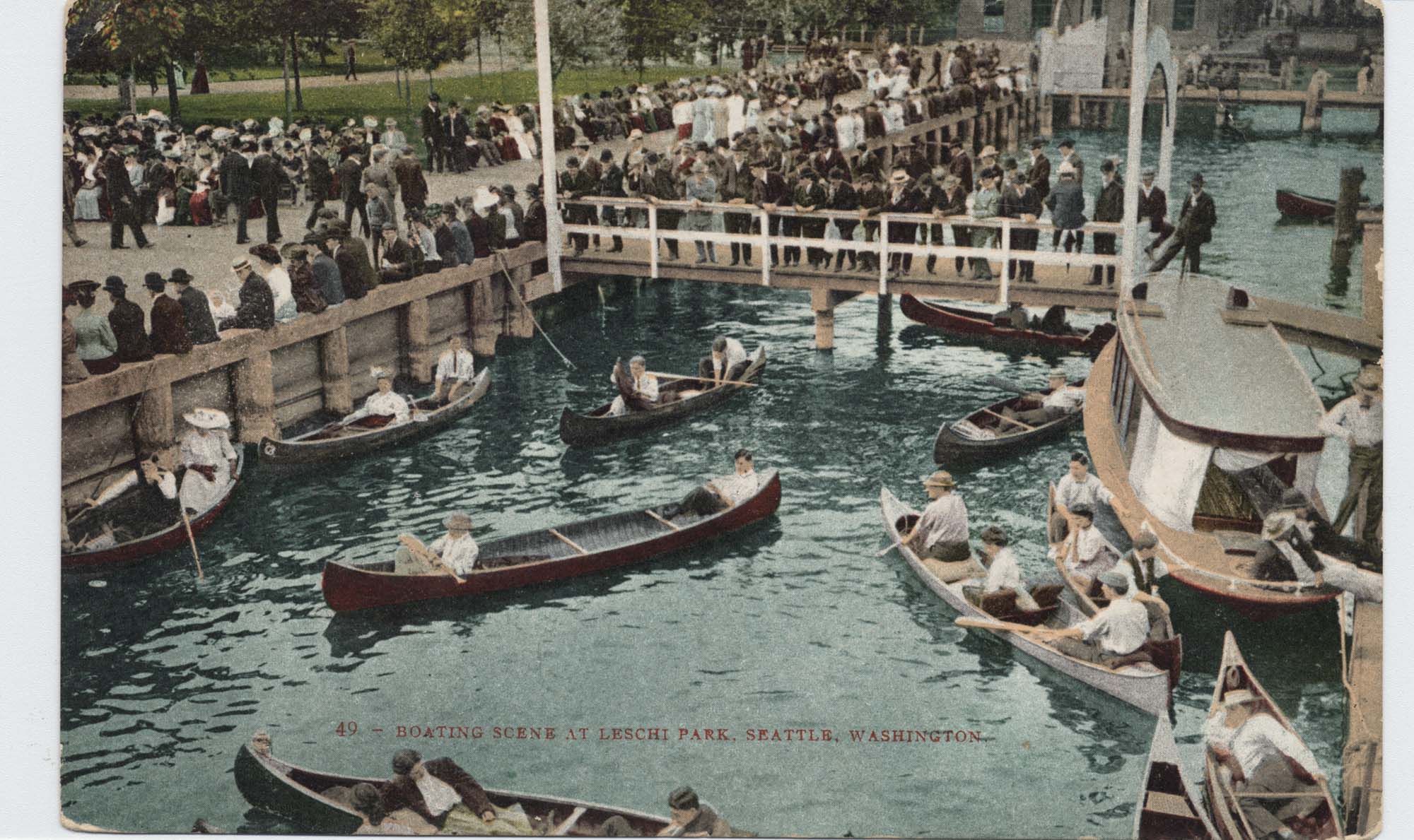 Image of Canoeists at Leschi Park, Seattle, circa 1905