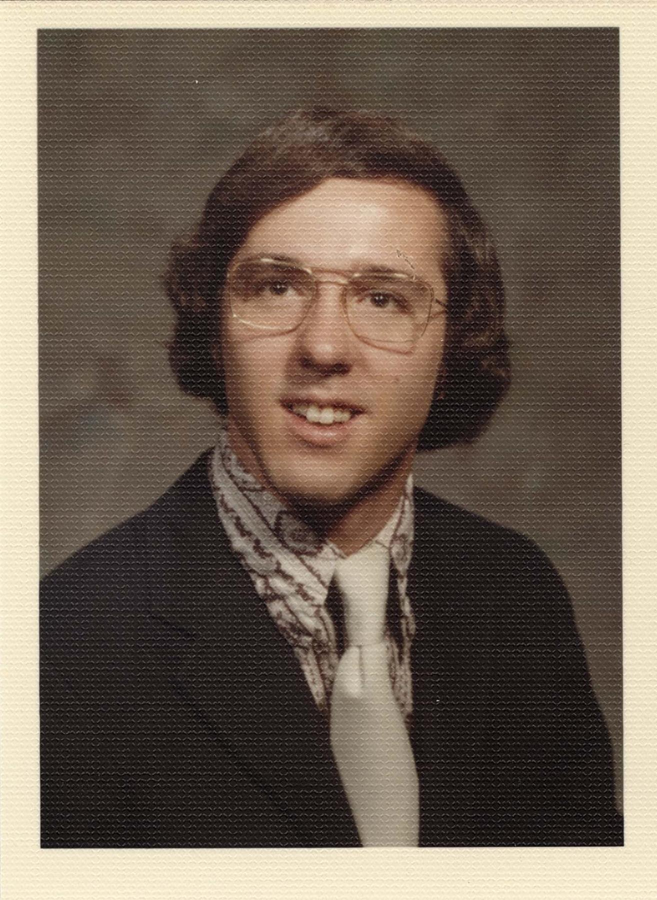 Image of Ric Weiland's graduation photo from Stanford, 1976