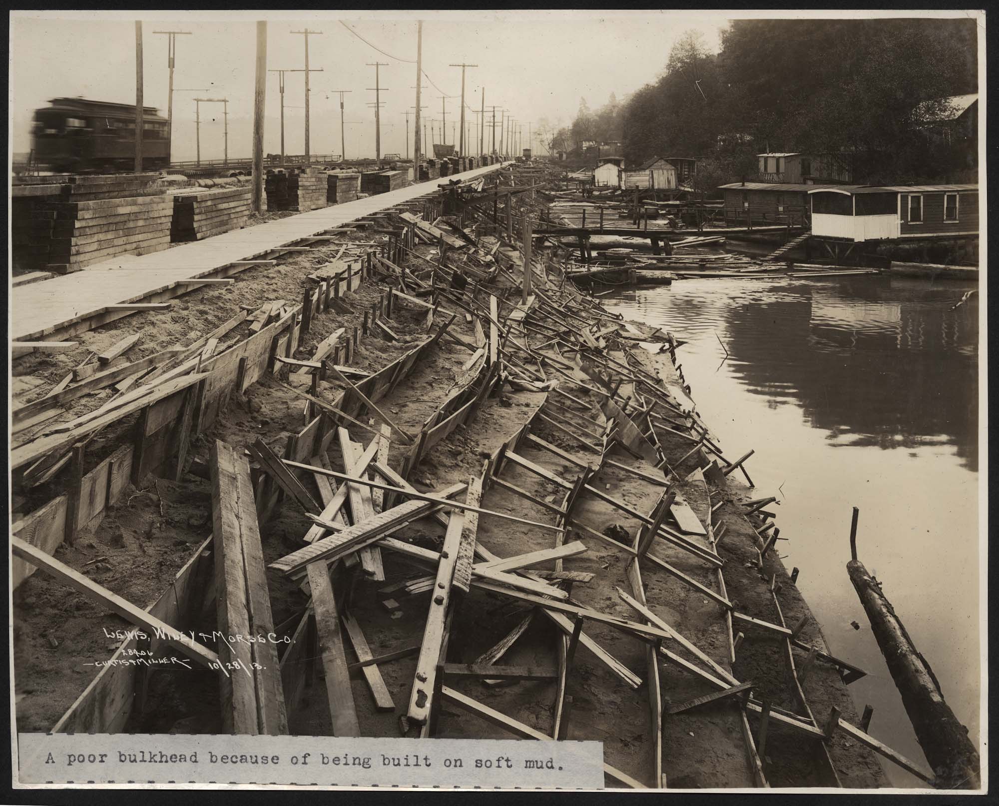 Image of Bulkhead along Alki Avenue SW, October 28, 1913