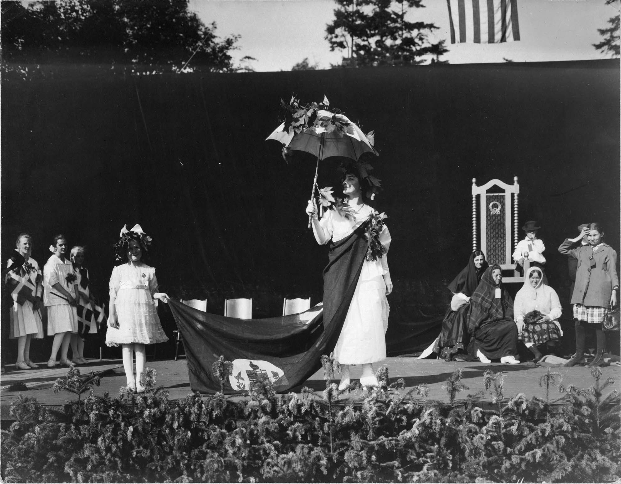 Image of Woman and girl performing in the 