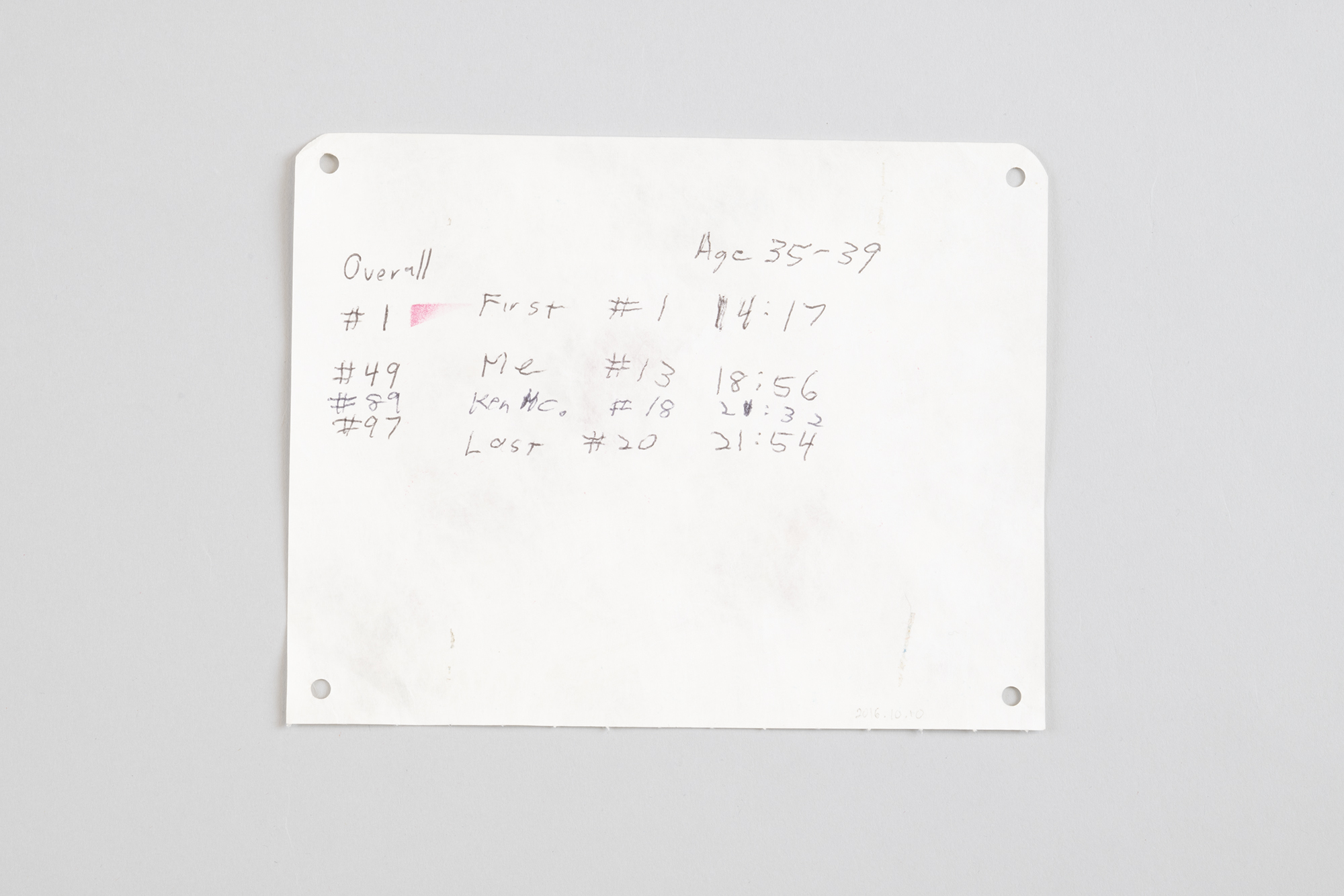 Image of Runner number from 