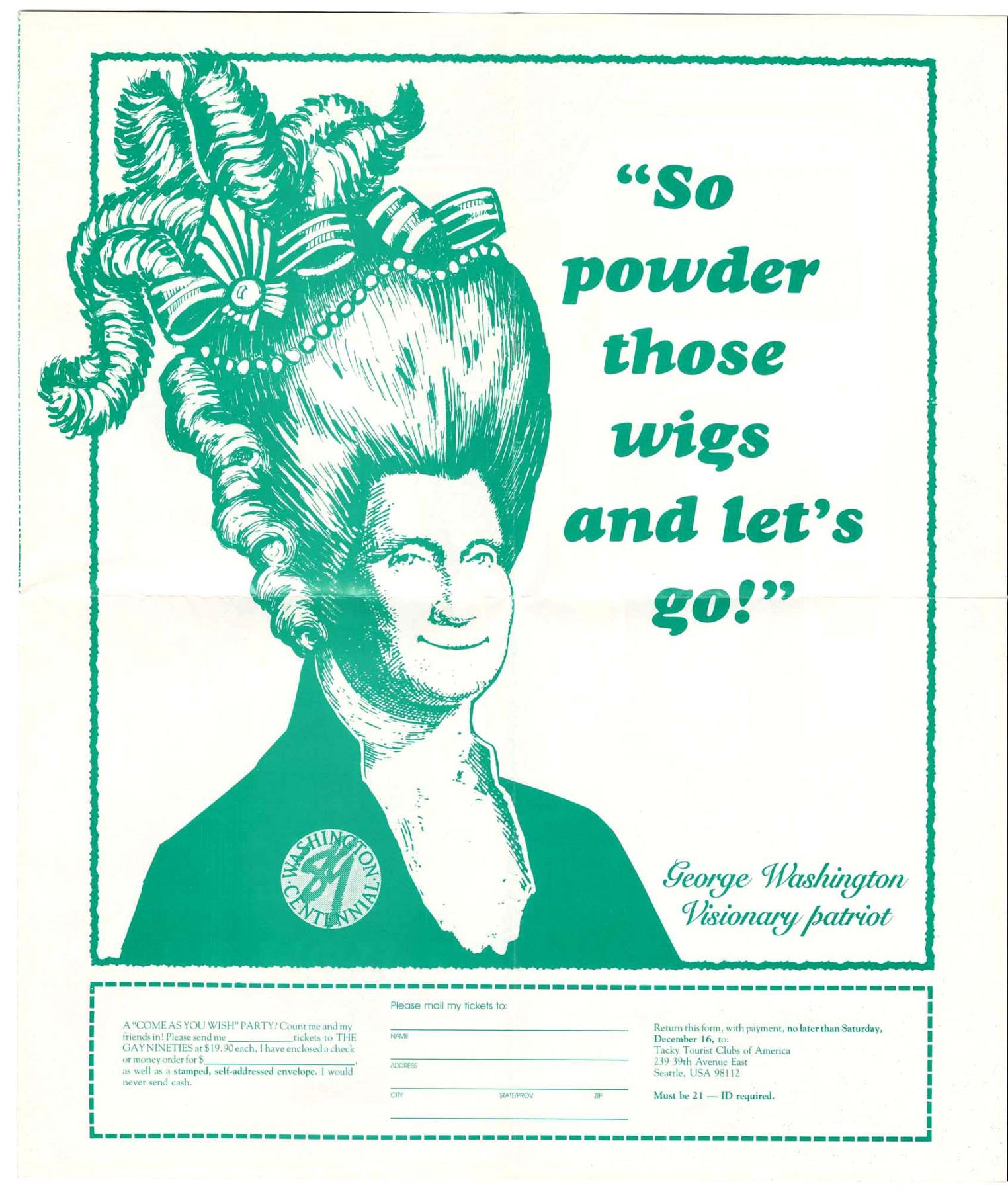 Image of Mailer for Gay Nineties New Year's Eve party, 1989