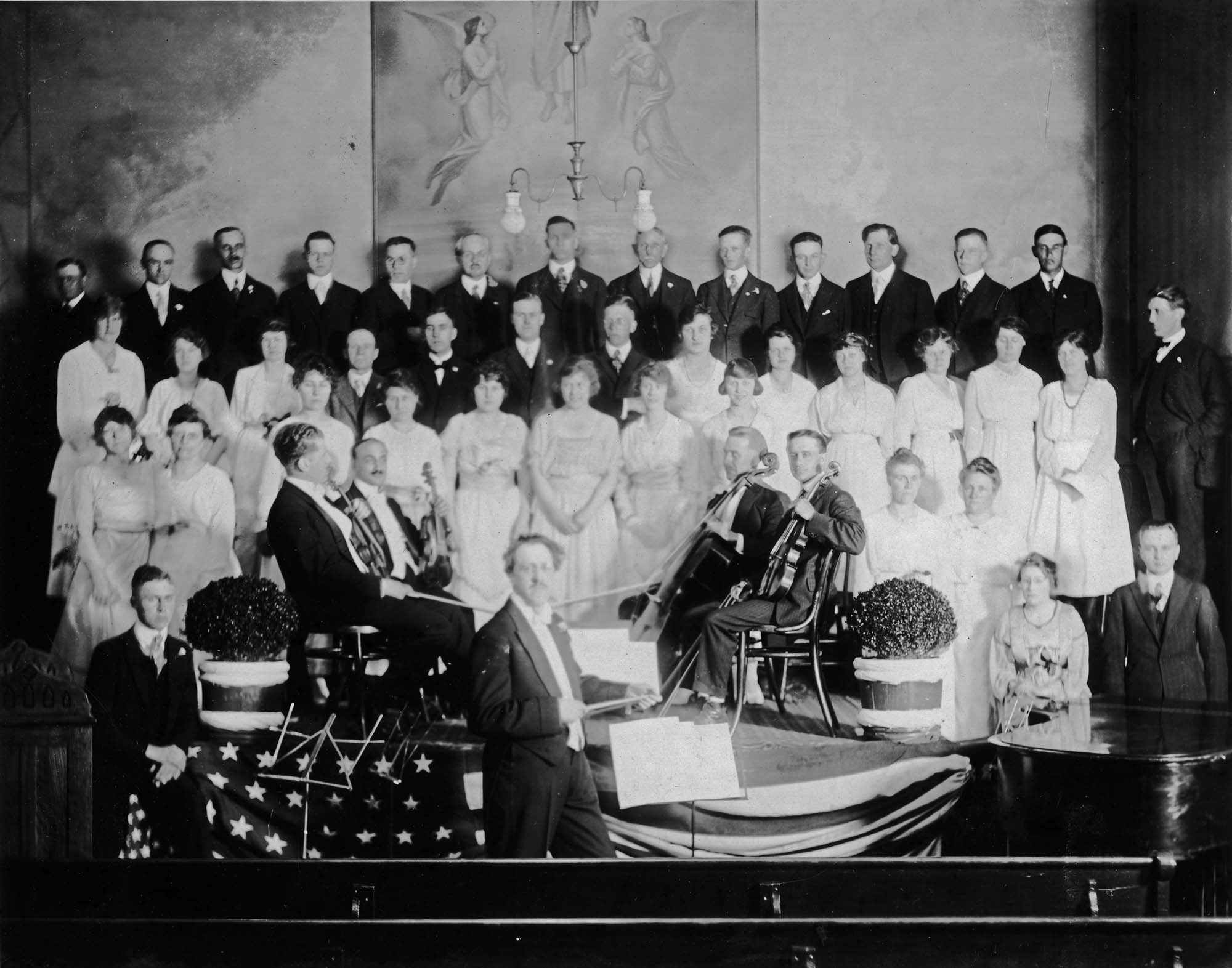 Image of Musical group on stage, Seattle, circa 1920