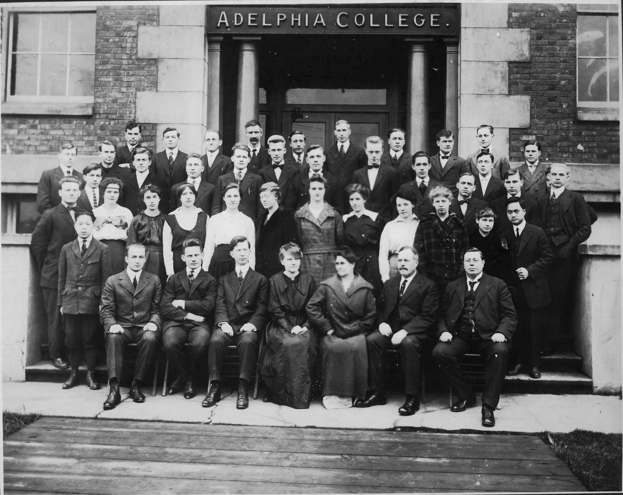 Image of Adelphia College group, Seattle, circa 1920