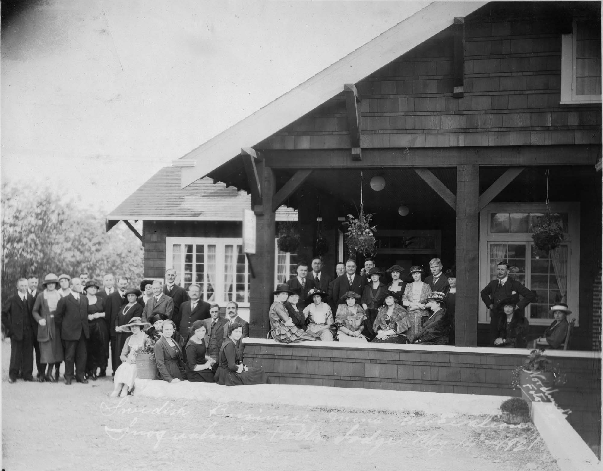 Image of Swedish Businessman's Association at Snoqualmie Falls Lodge, May 14, 1921
