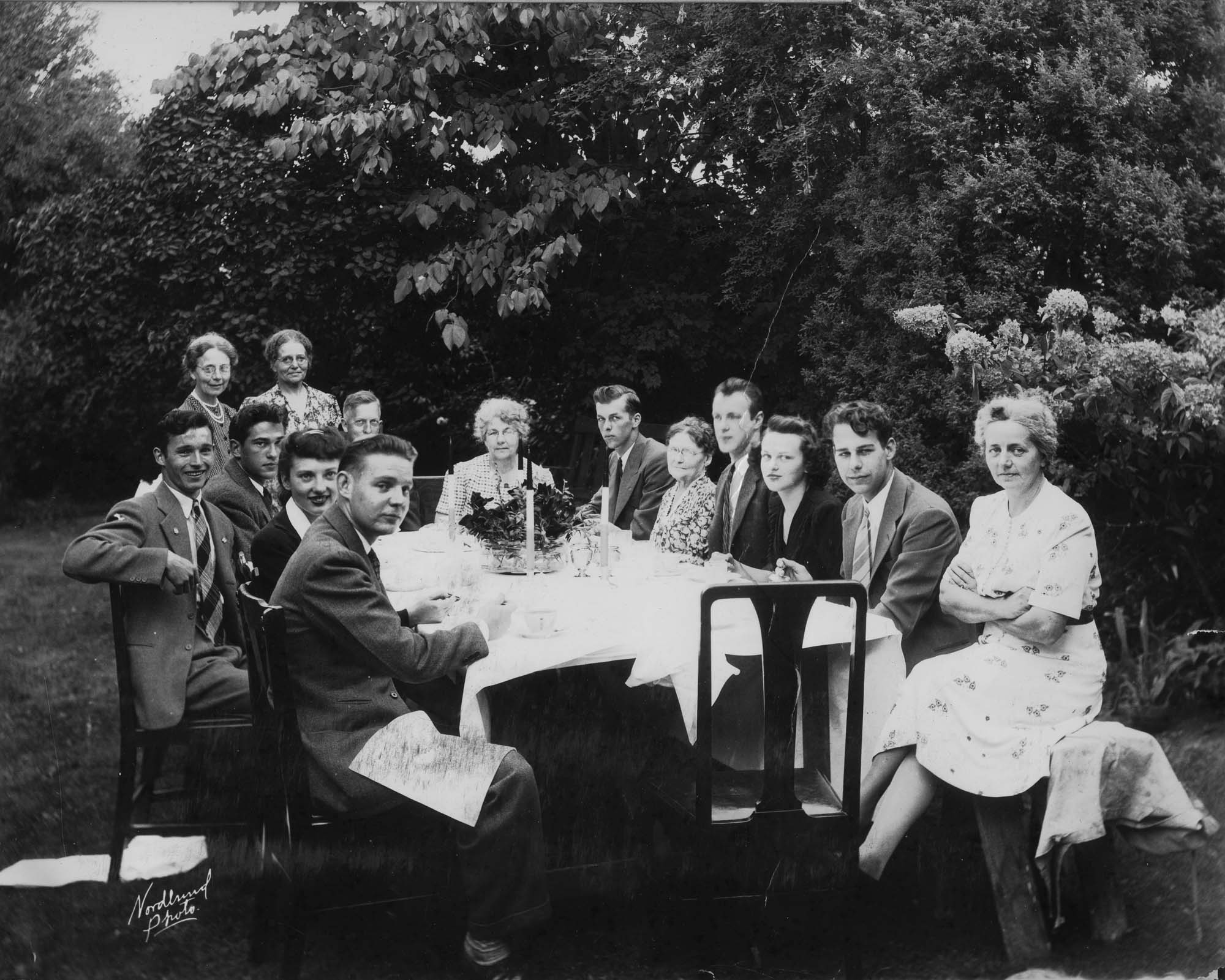 Image of Swedish-Americans having a picnic, circa 1925