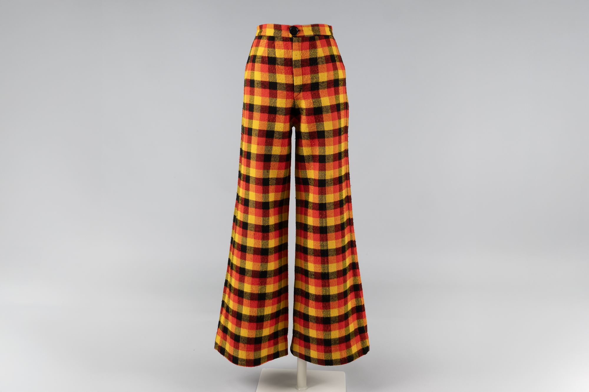 Image of Red, yellow, and black plaid pants, 1971