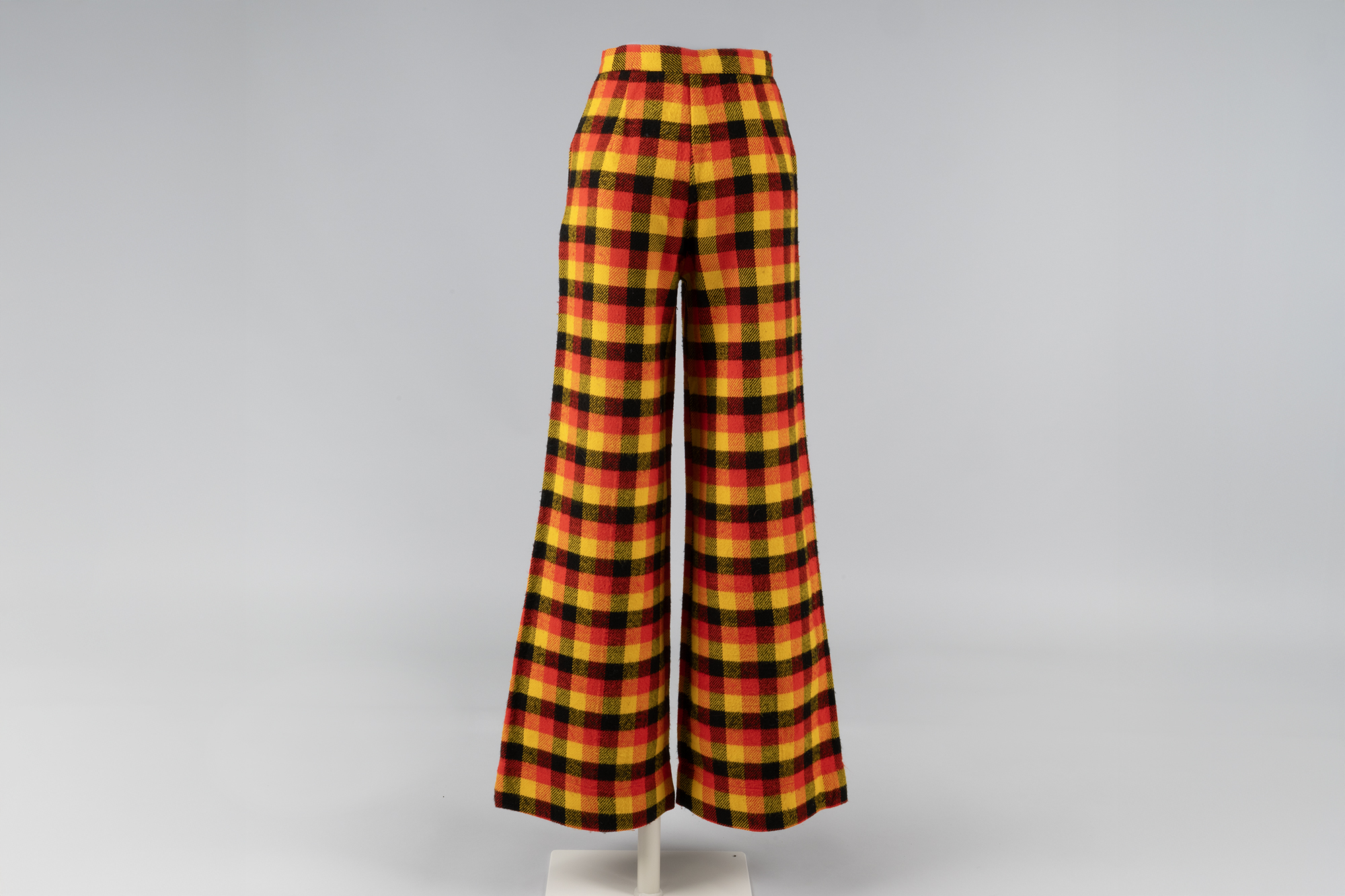 Image of Red, yellow, and black plaid pants, 1971