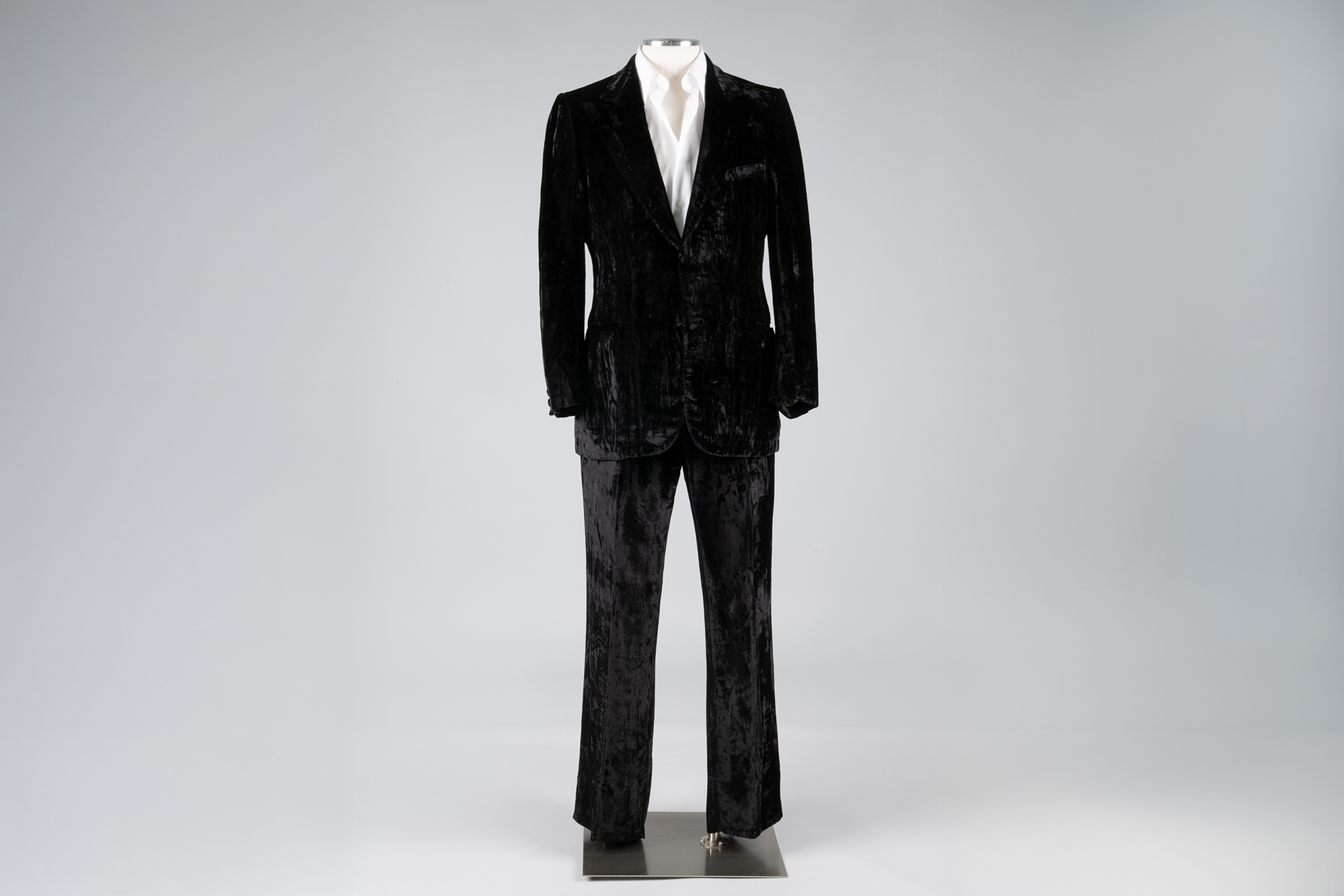 Image of Black velvet suit, ca. 1970s
