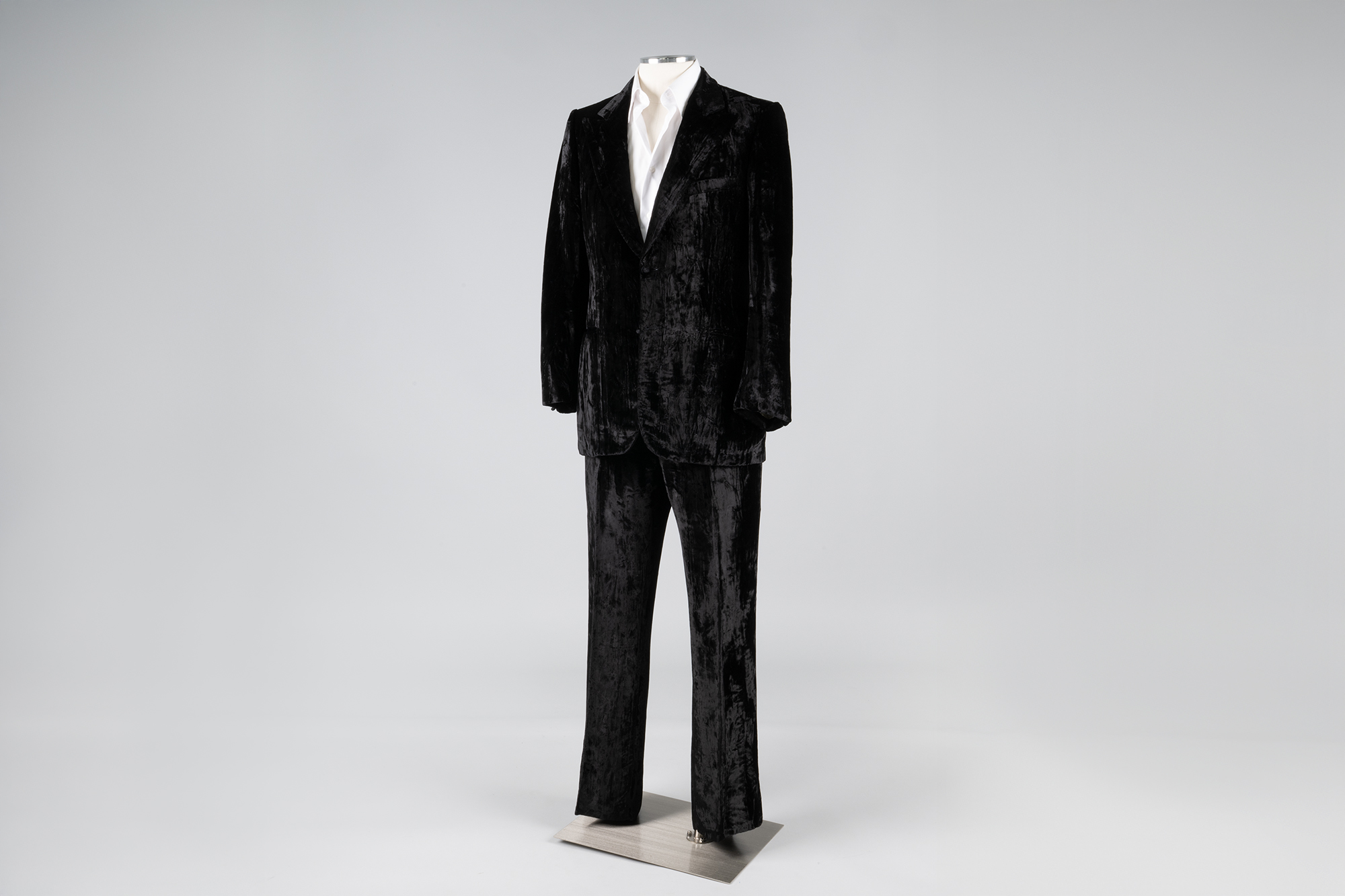 Image of Black velvet suit, ca. 1970s