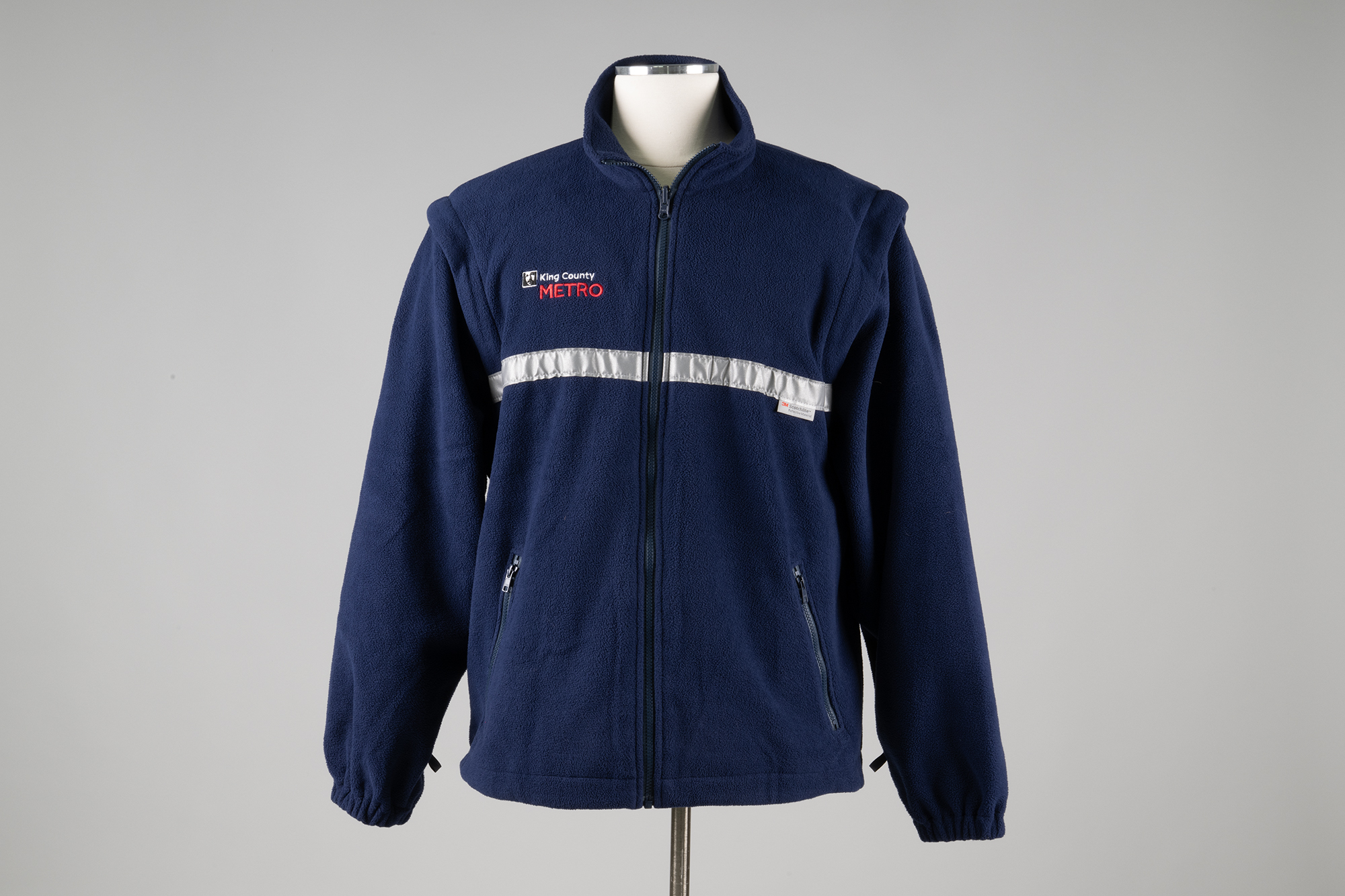 Image of King County Metro Uniform fleece jacket with zip-off sleeves, 2018-2019