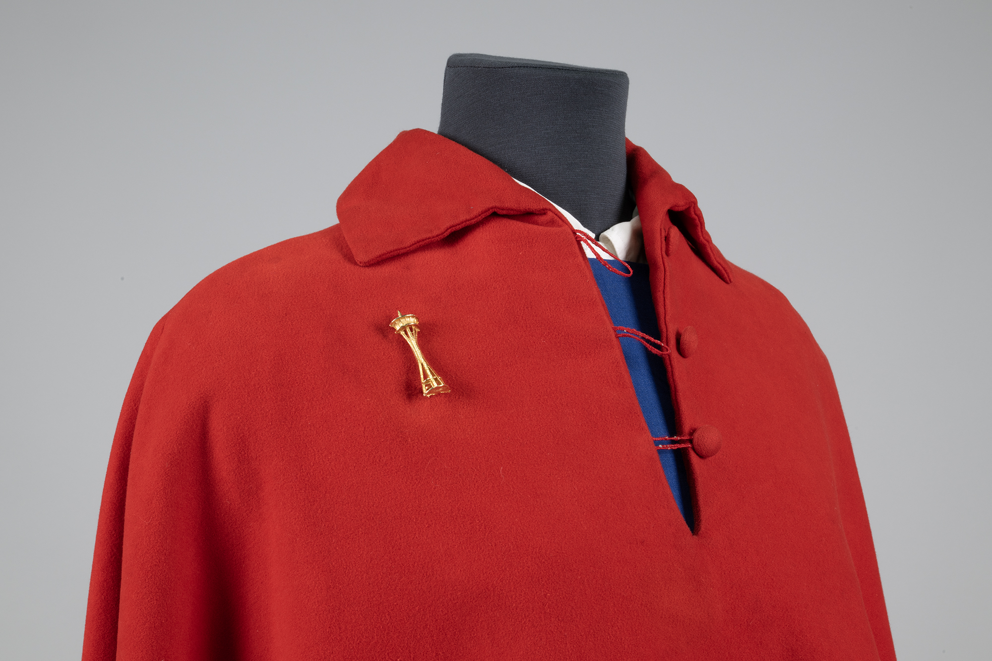 Image of Space Needle elevator operator uniform, designed and worn by Joan Gellermann Seiler Nykreim, 1962