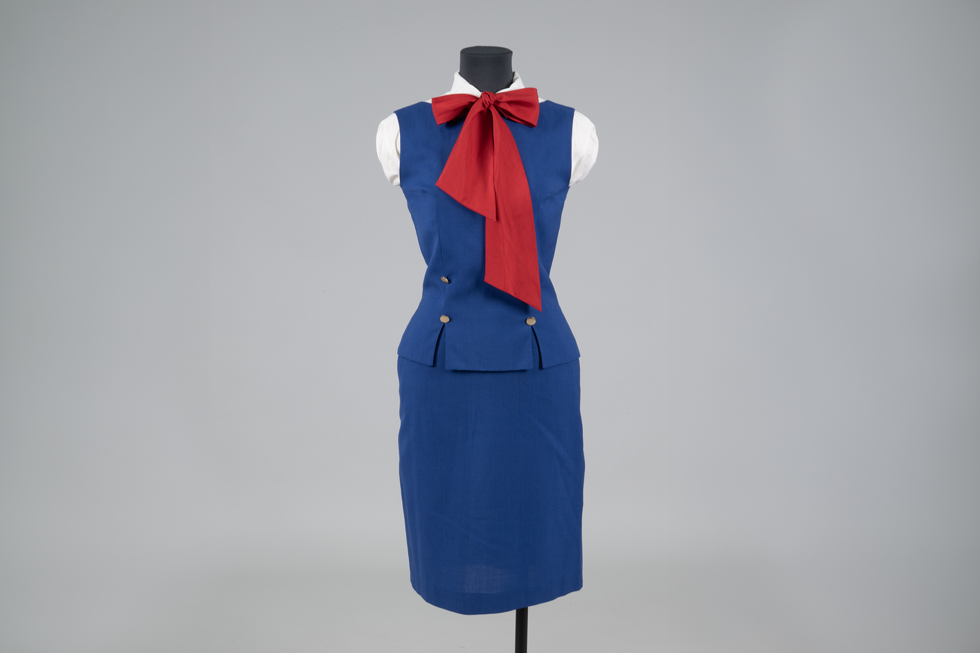 Image of Space Needle elevator operator uniform, designed and worn by Joan Gellermann Seiler Nykreim, 1962