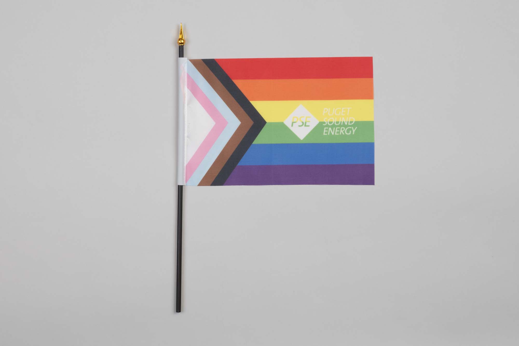 Image of Small Pride flag, Puget Sound Energy branded, ca. 2018-2024
