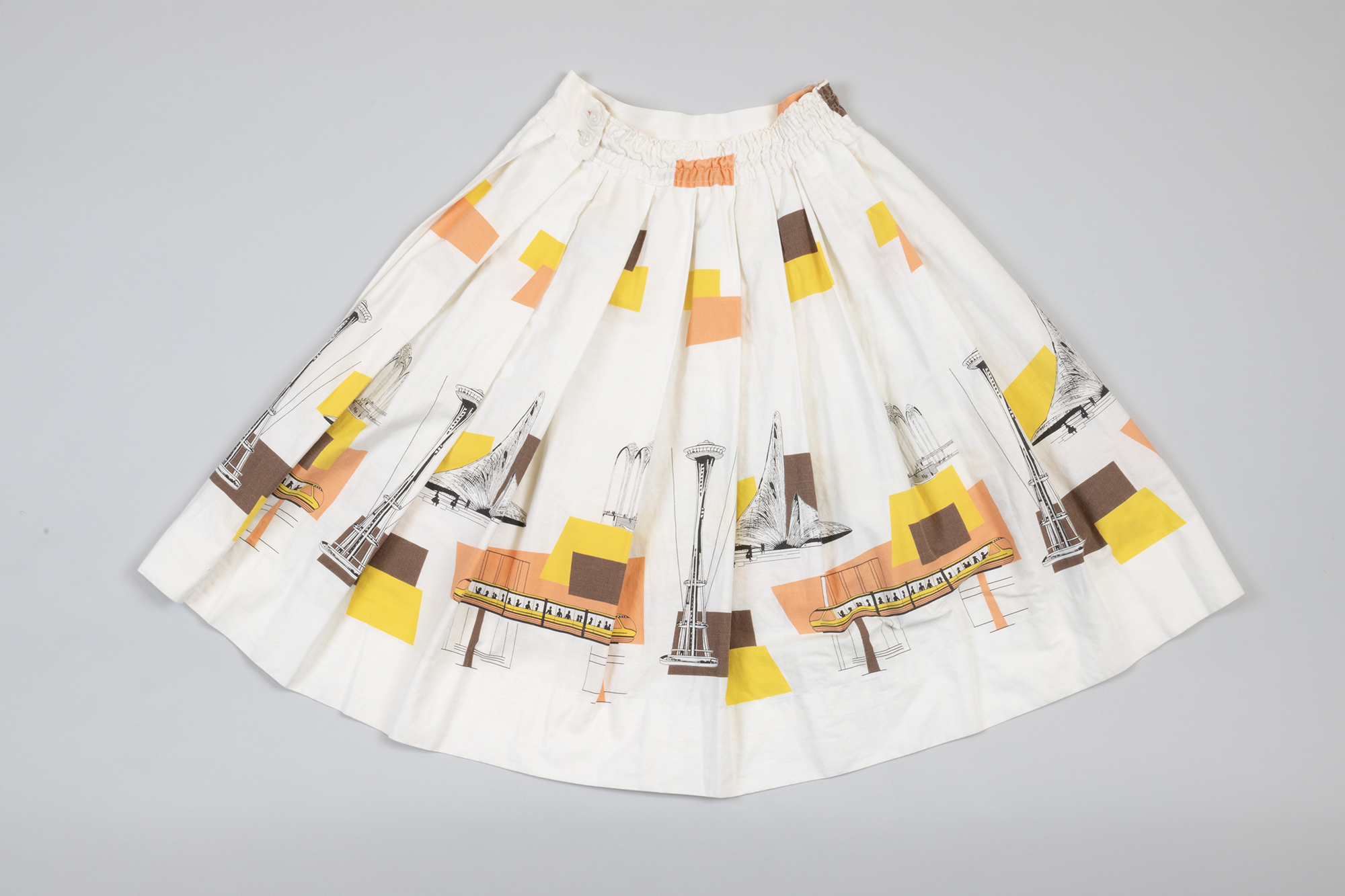 Image of Seattle World's Fair print skirt, 1962