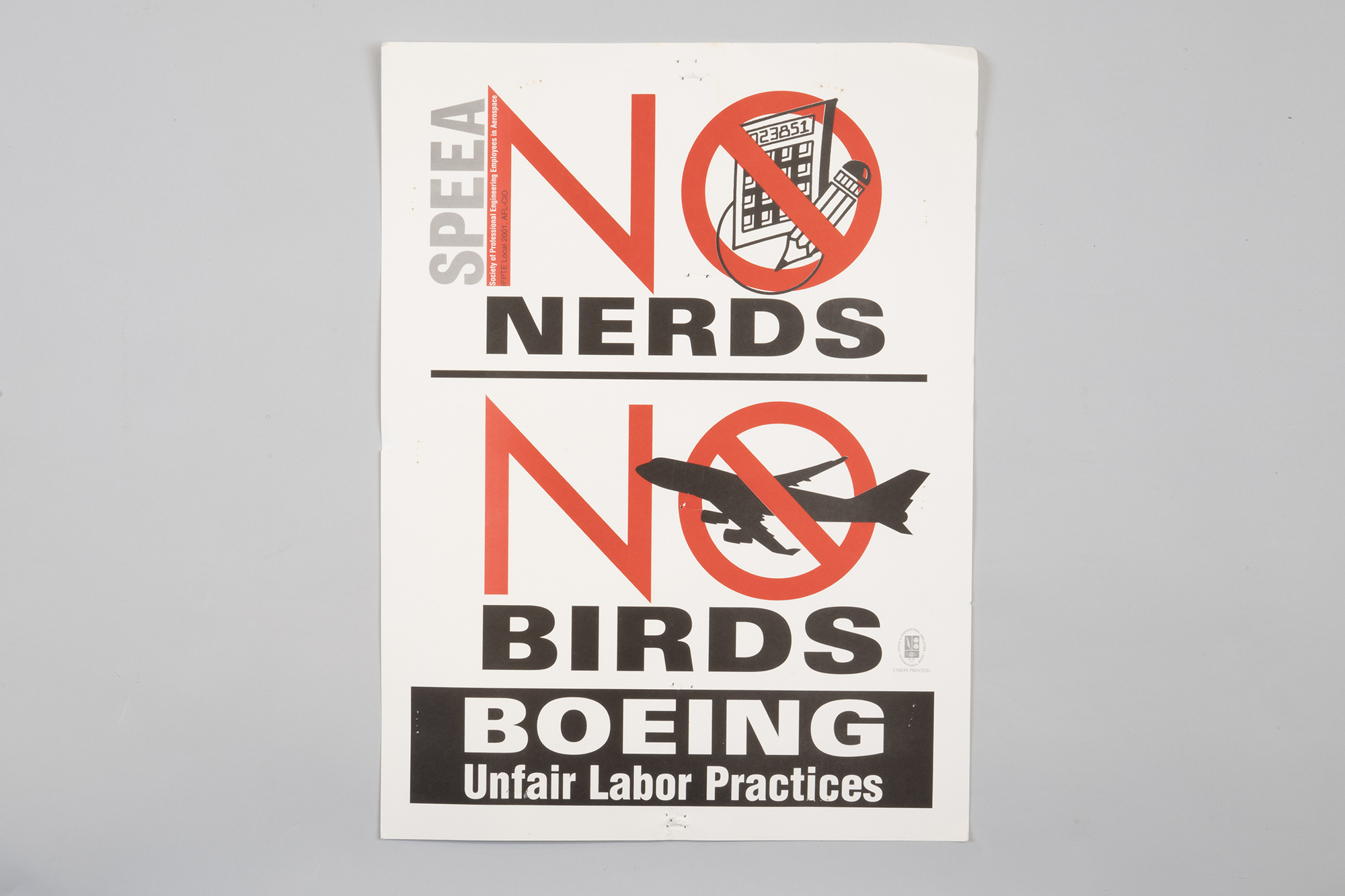 Image of SPEEA strike sign, 