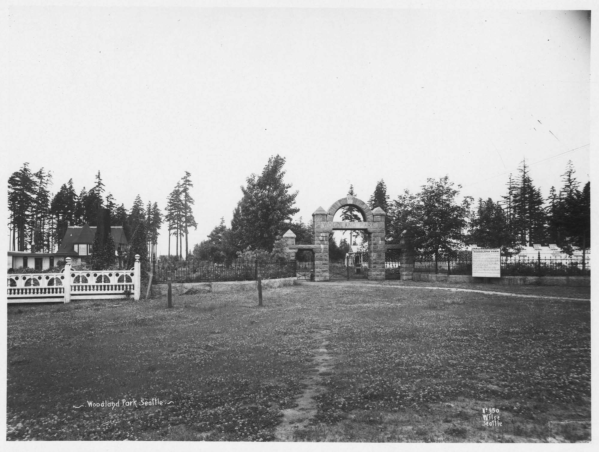Image of Entrance to Woodland Park, Seattle, circa 1898