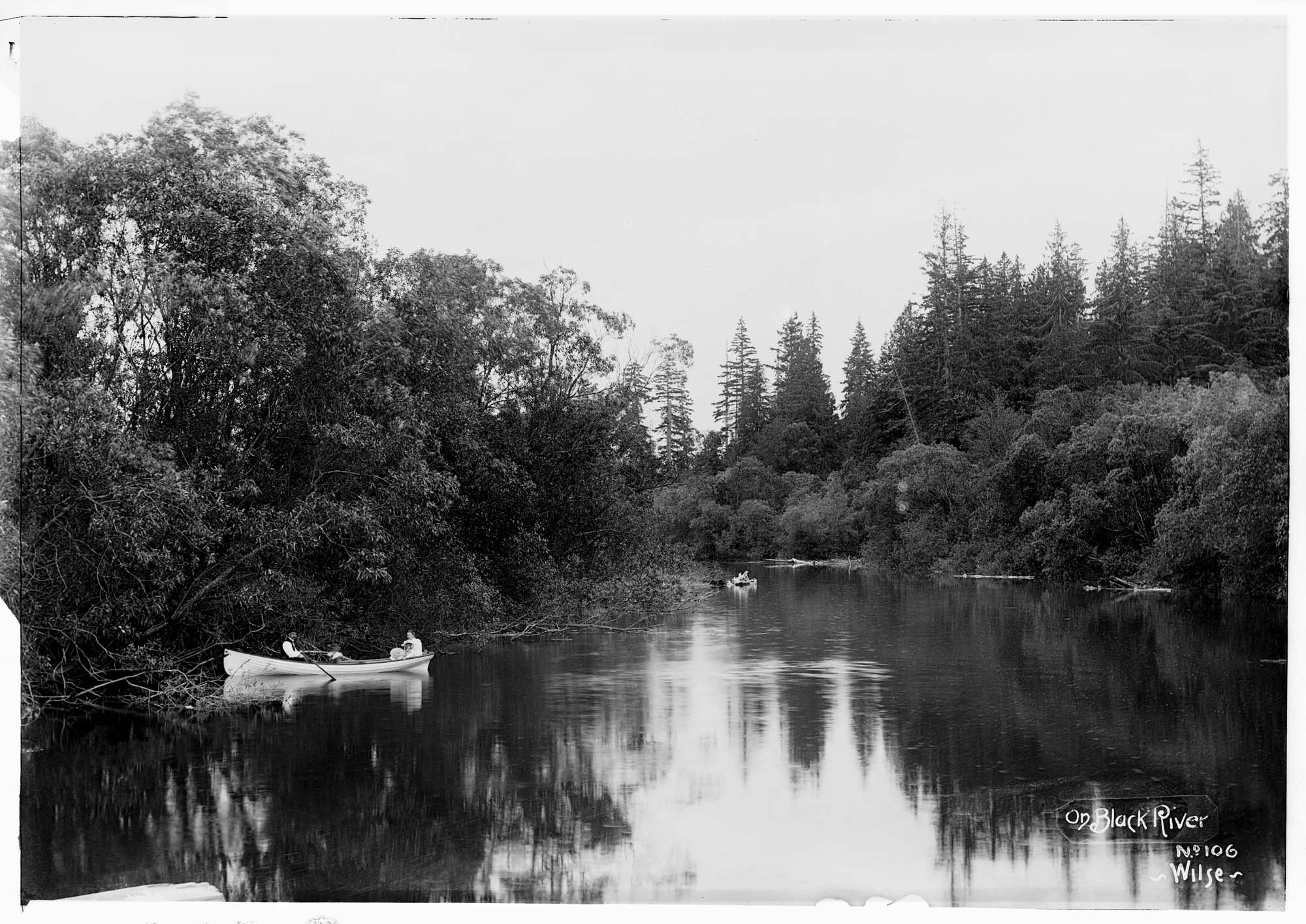 Image of Canoes on Black River, circa 1898